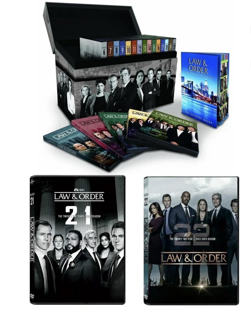 LAW AND ORDER; Box Set Complete SERIES : 1-24 DVD Set NEW Free Shipping