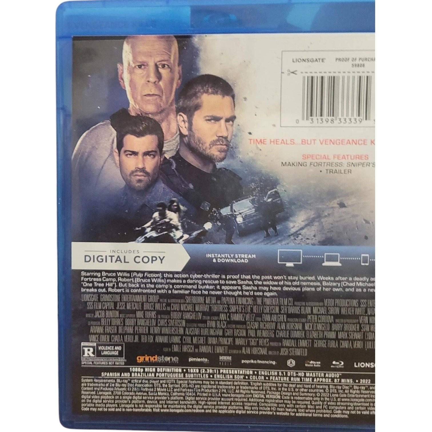 Fortress: Sniper’s Eye (Blu-ray, 2022) Action Thriller Sequel w/ Bruce Willis