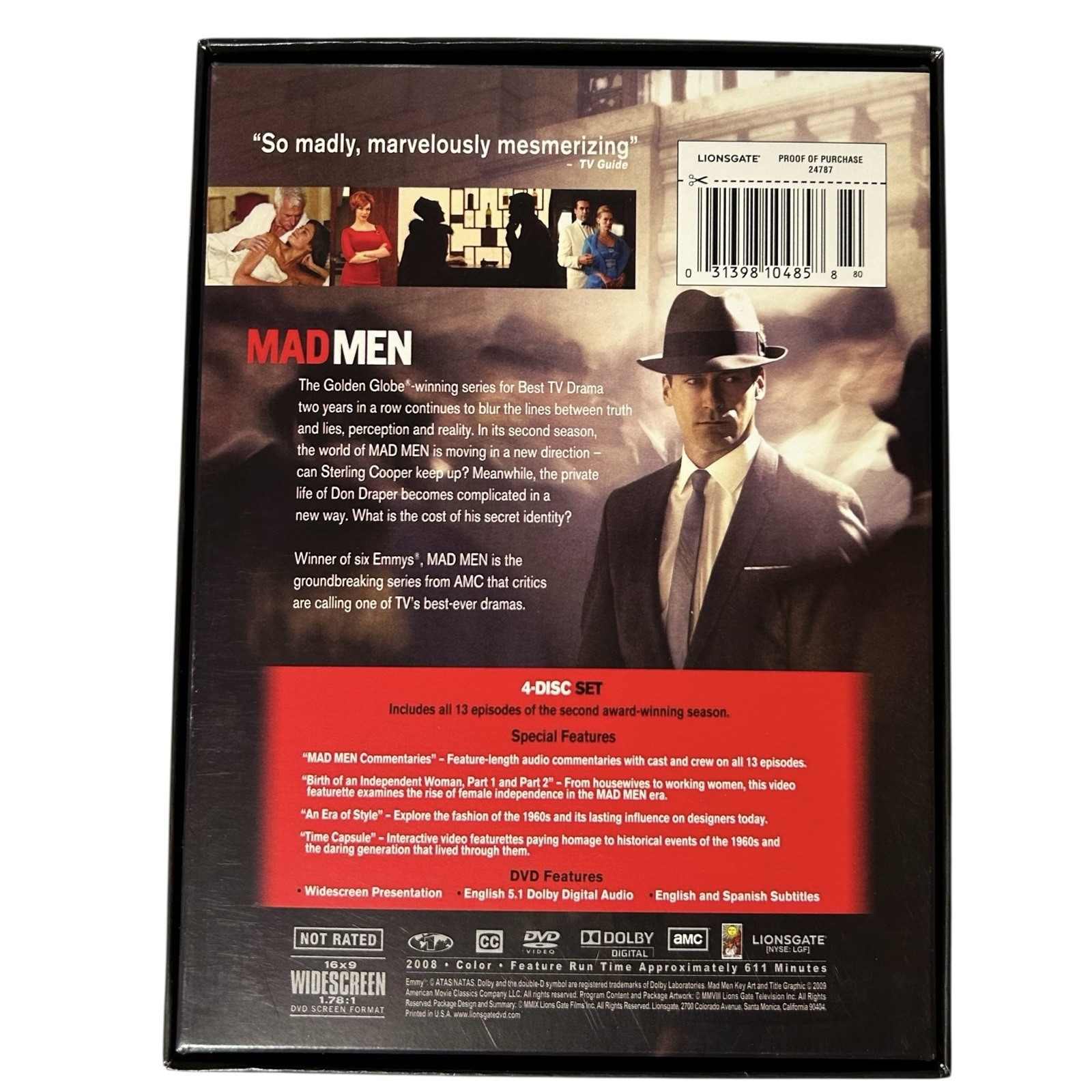 MAD MEN dvd Seasons 1-6 & Final Season Part 1 AMC TV Series Jon Hamm