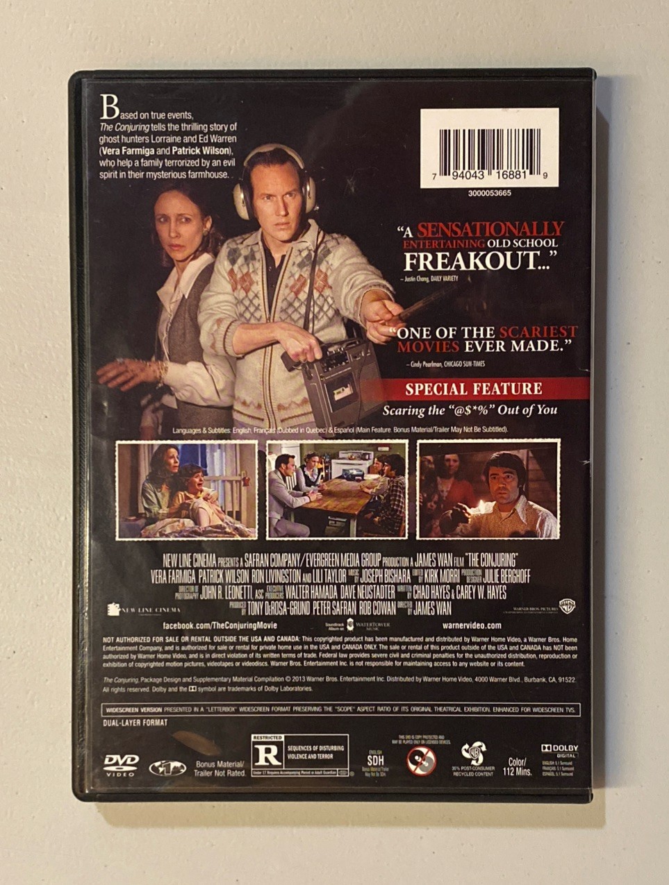 The Conjuring, The Conjuring 2, Annabelle & Annabelle: Creation 4-DVD lot