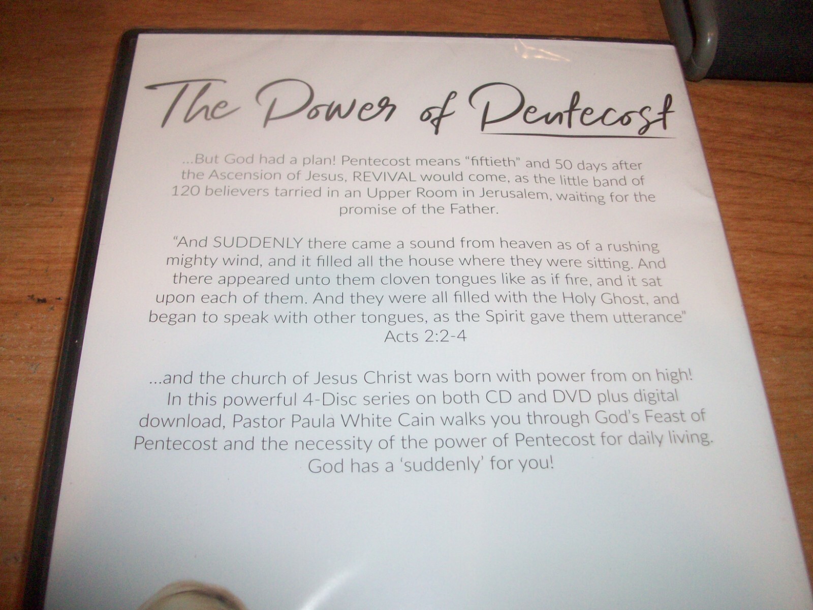 (2) Esther + The Power of Pentecost by Paula White Cain (DVD and Audio Cd’s) NEW