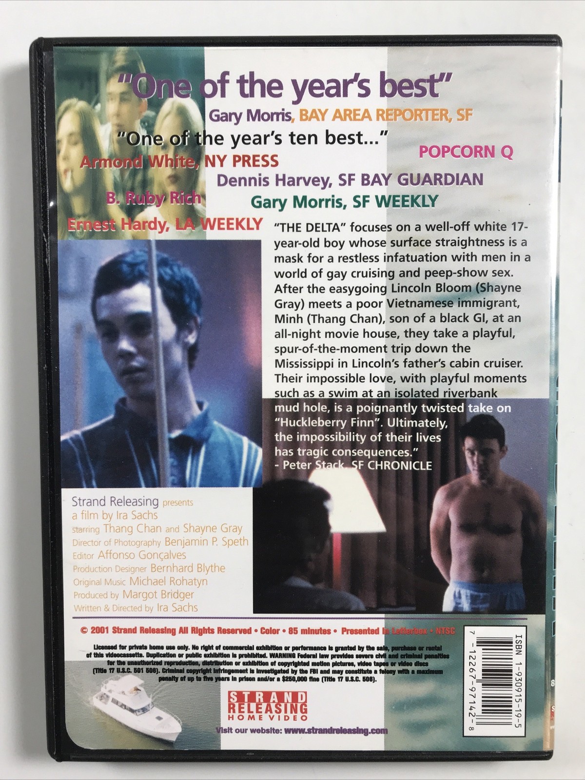 THE DELTA Gay DVD 2001 Strand Releasing Shane Gray, Thang Chan