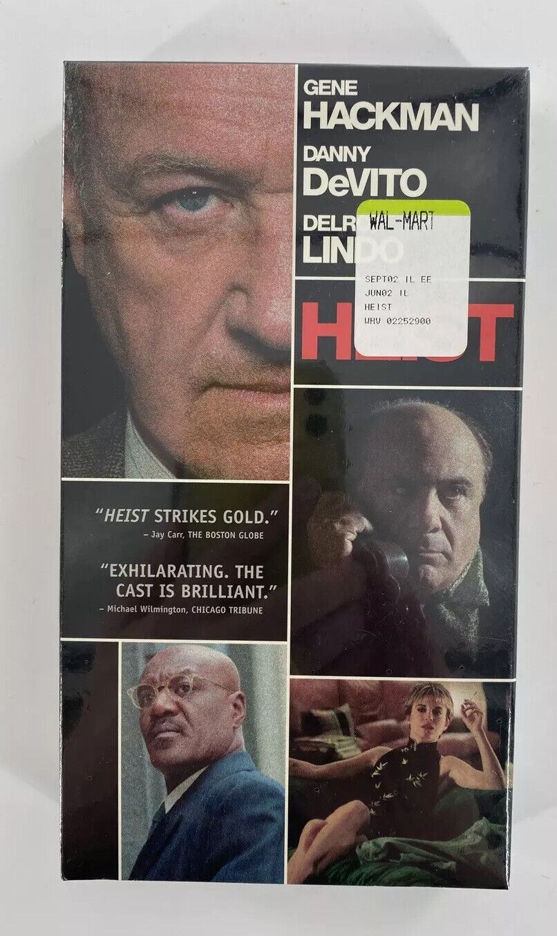 Heist VHS NEW Gene Hackman, Danny DeVito, Delroy Lindo; David Mamet