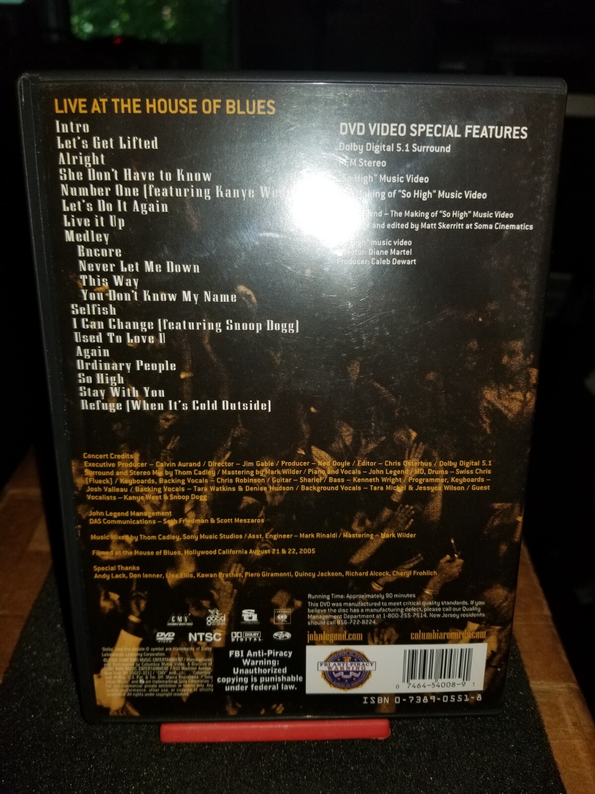 JOHN LEGEND Live at the House of Blues (DVD) 20 Songs Special Guests ALL REGION
