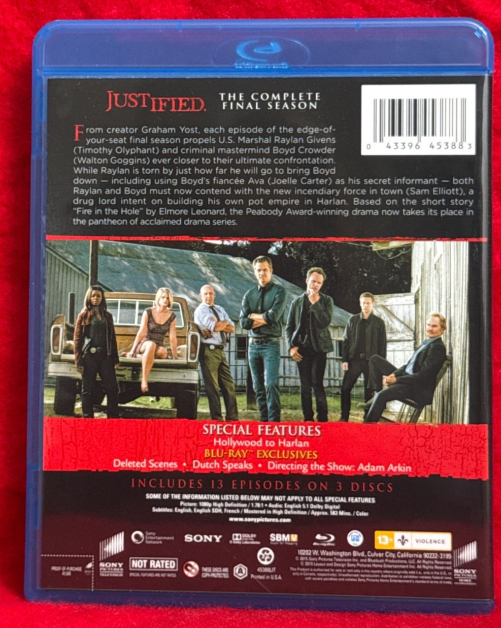 Justified The Complete Final Season Blu-ray 3 Disc Set Timothy Olyphant TV Serie