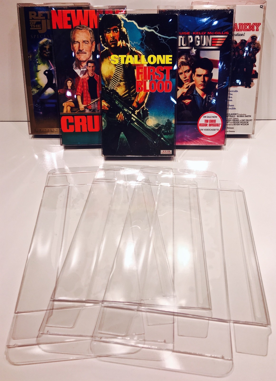 200 VHS Box Protectors Crystal Clear Acid Free Cases For Standard VHS Tapes