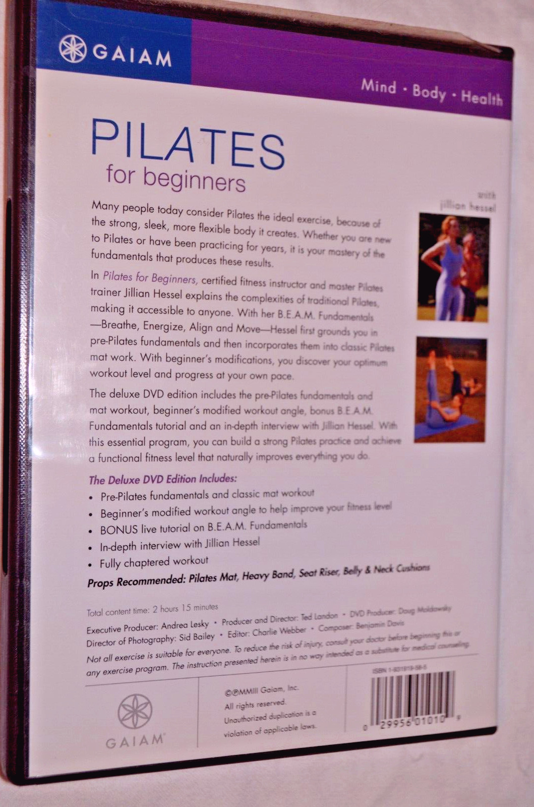 Gaiam: Pilates For Beginners (DVD, 2003) 2 hrs 15 min