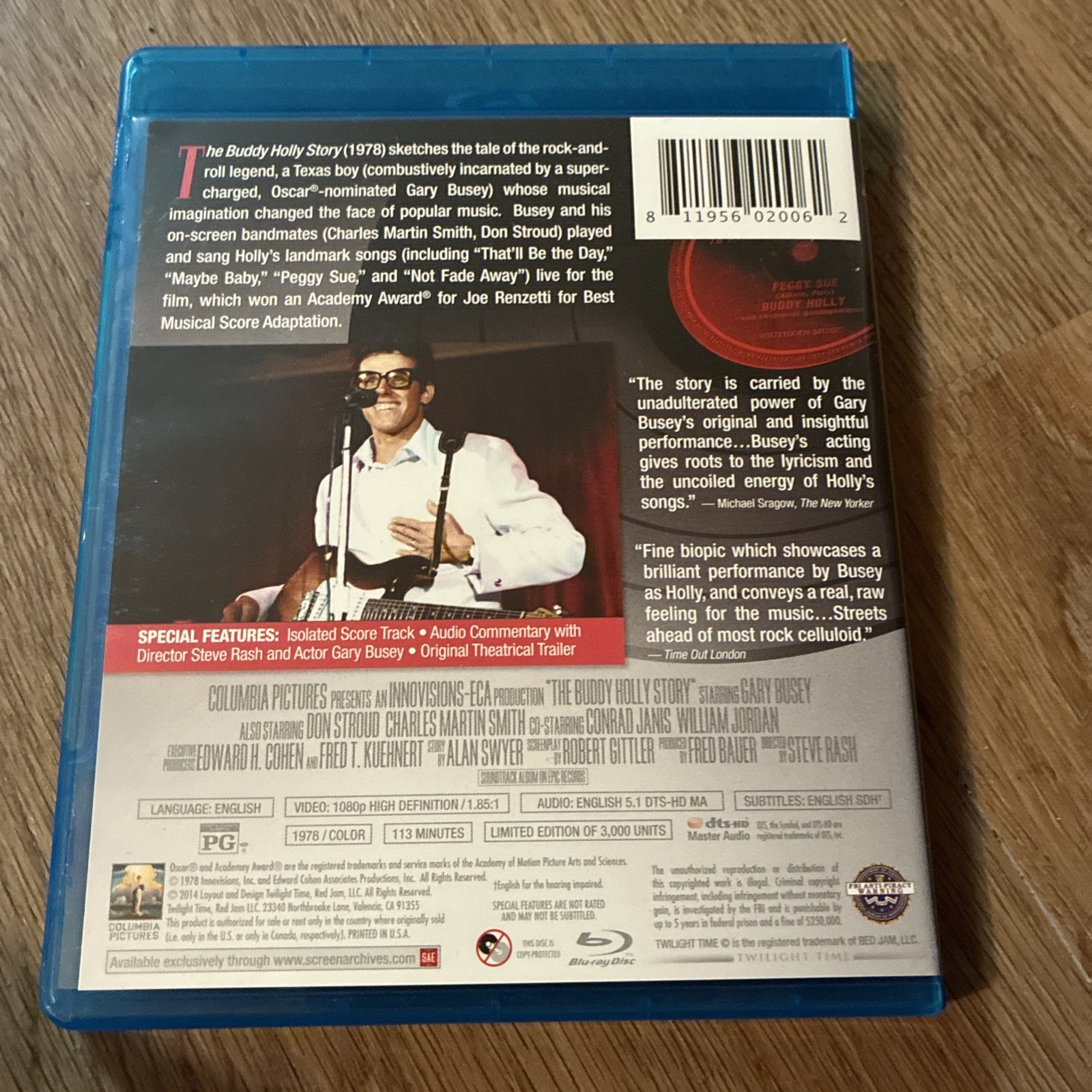 Buddy Holly Story (1978) (Blu-ray) Twilight Time Limited RARE OOP Gary Busey
