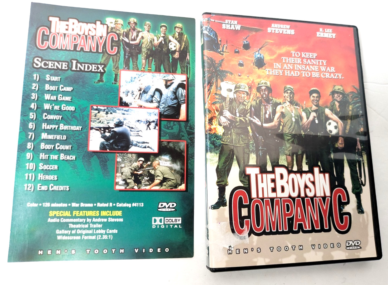Boys in Company C 1978 OOP Stan Shaw R Lee Emery w Index wide Tested DVD