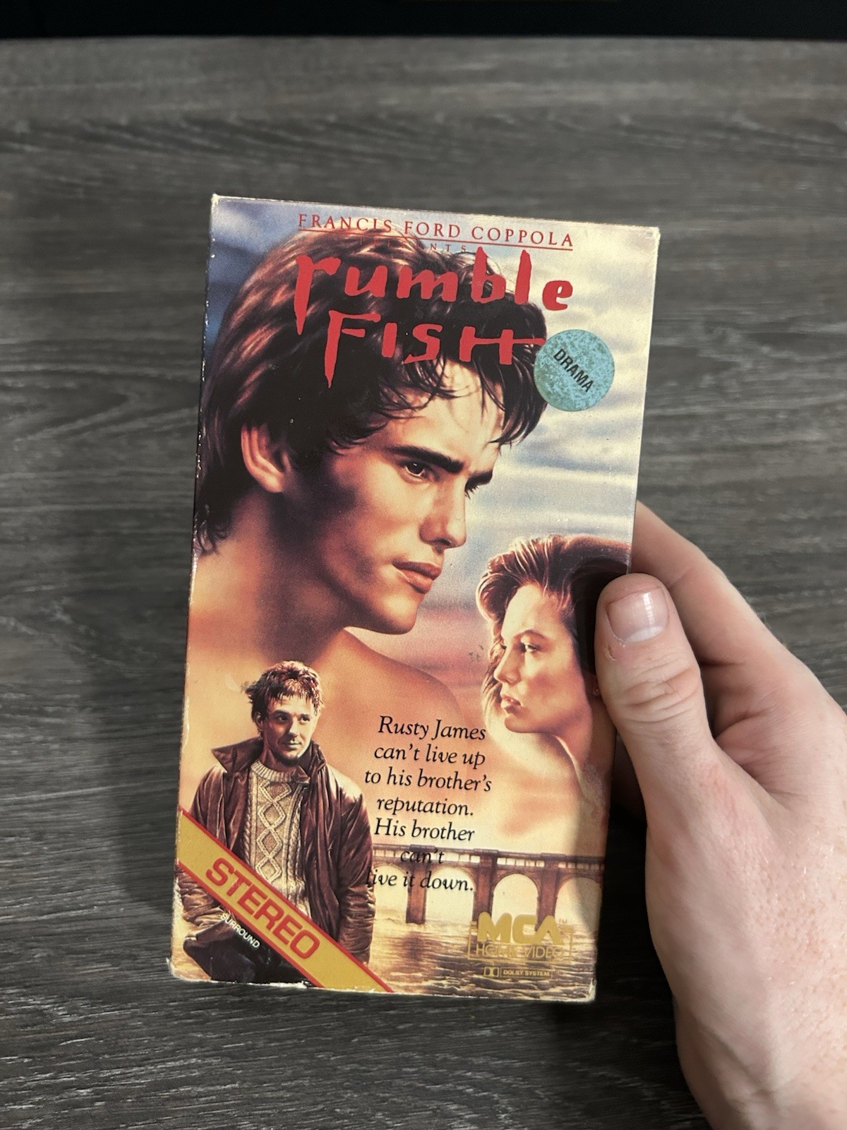 Rumble Fish VHS 1980s MCA Matt Dillon Mickey Rourke Francis Ford Coppola Film