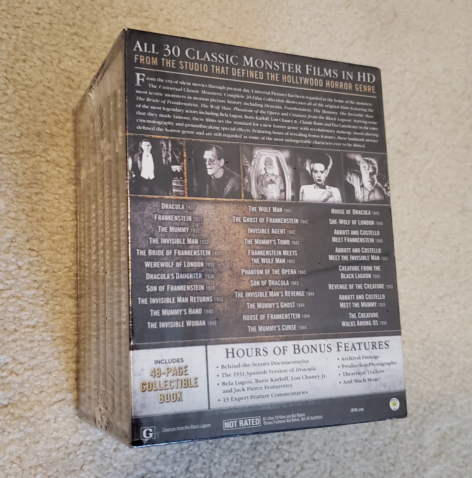 UNIVERSAL CLASSIC MONSTERS Complete 30-Film Collection 1931-1956 BLU RAY Box Set