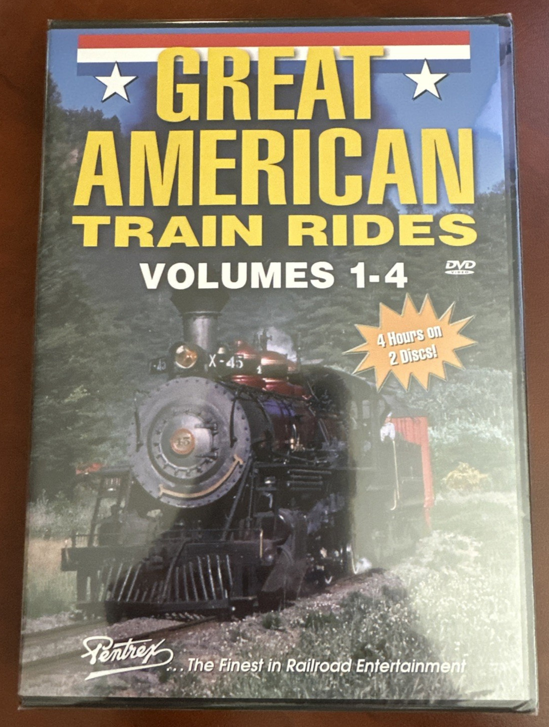 Great American Train Rides Vols 1-4 Pentrex Train Video 2 DVD Set SEALED