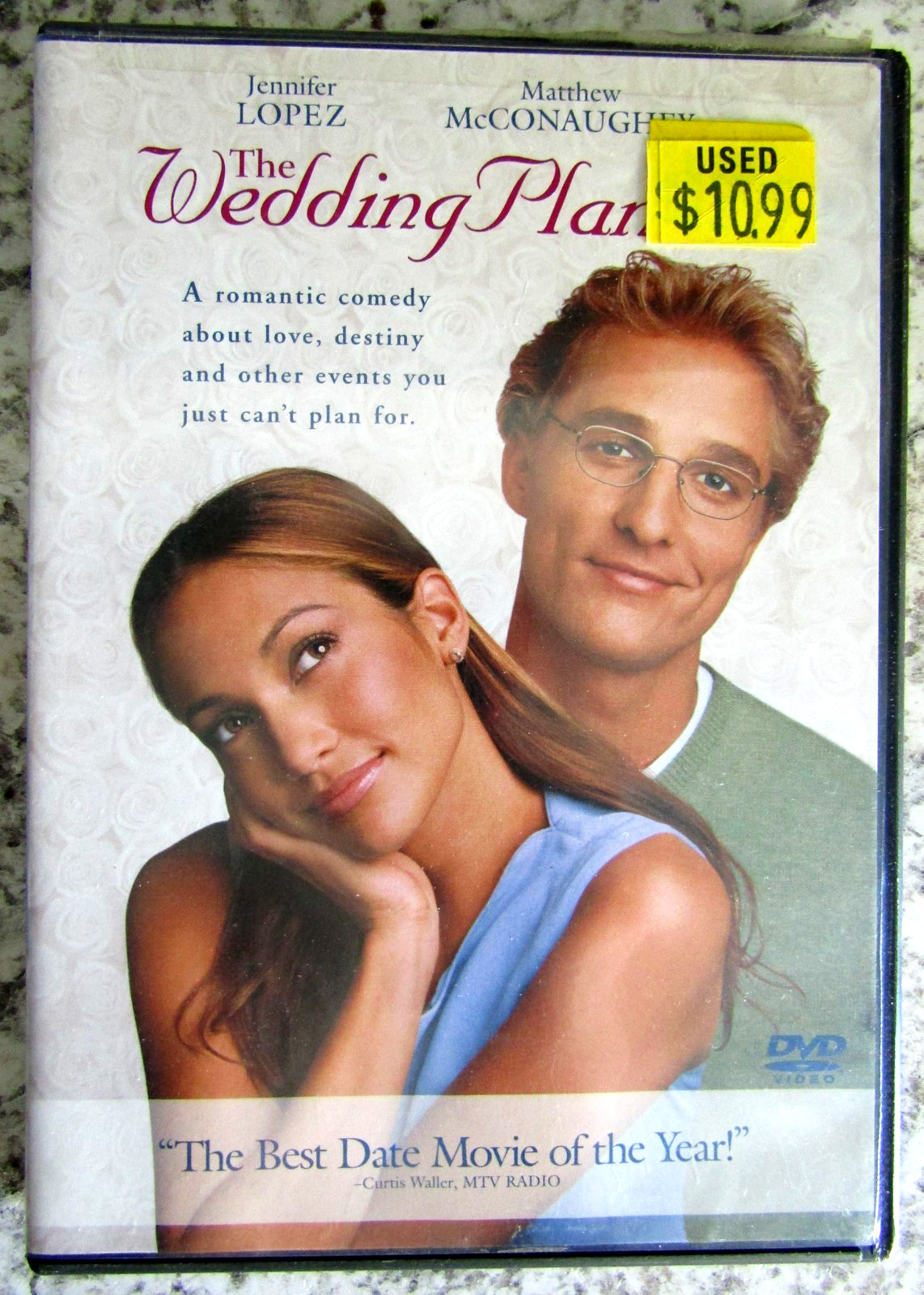 The Wedding Planner DVD, 2001 Widescreen PG-13 (J. Lopez, M McConaughey)
