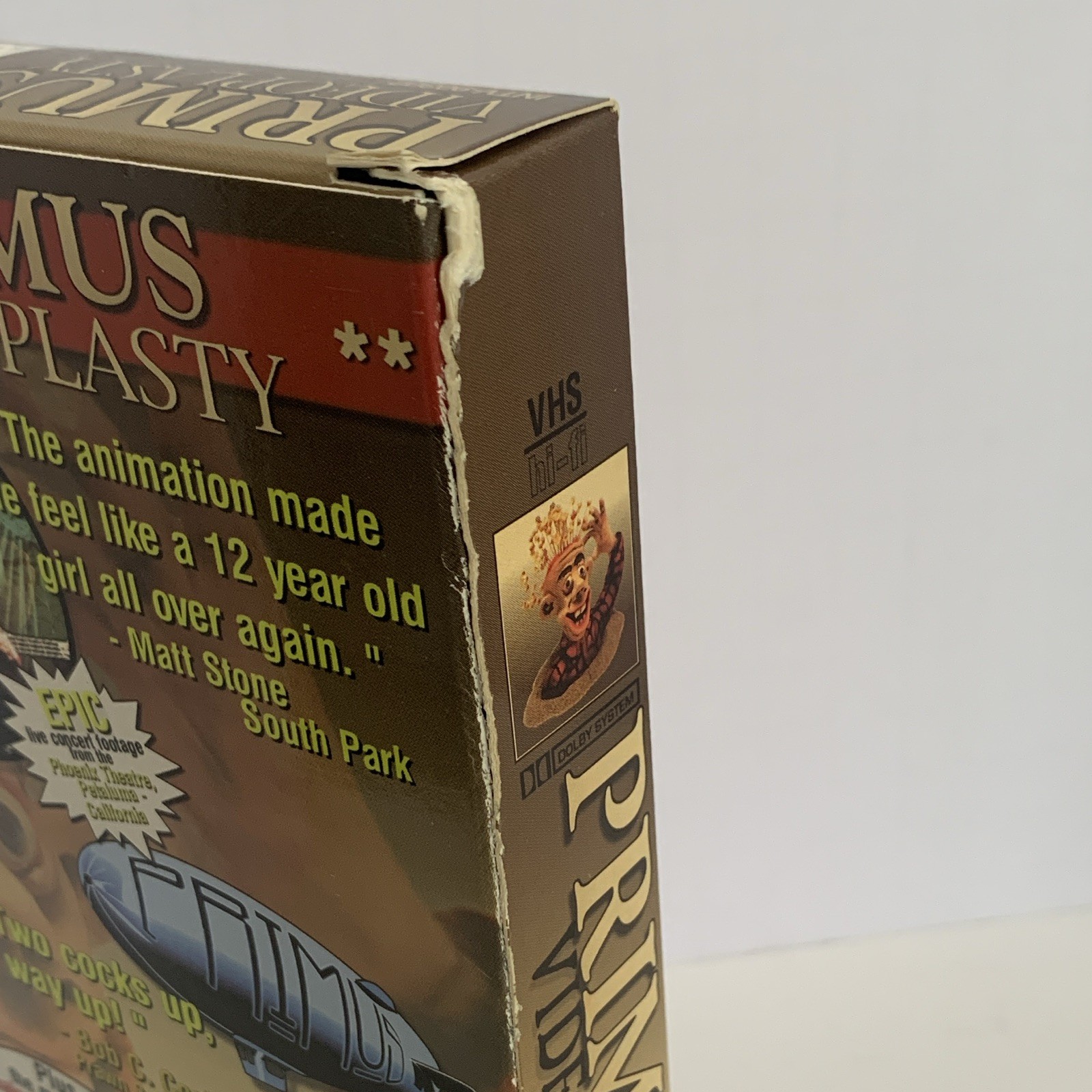 Primus Videoplasty VHS Tape w/ Box 1998 NTSC Promo Interscope Records