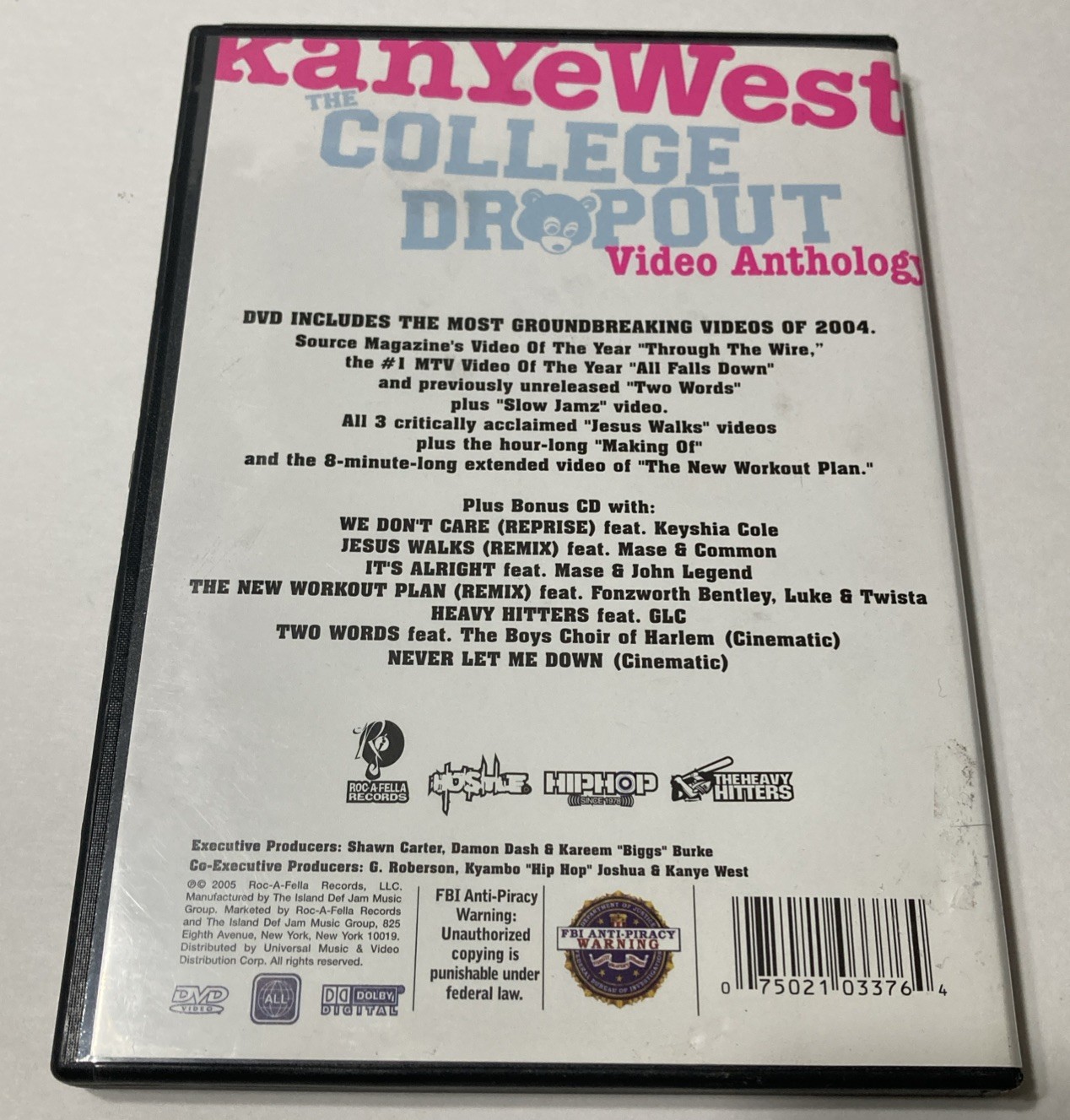 Kanye West – The College Dropout Video Anthology (DVD, 2005)