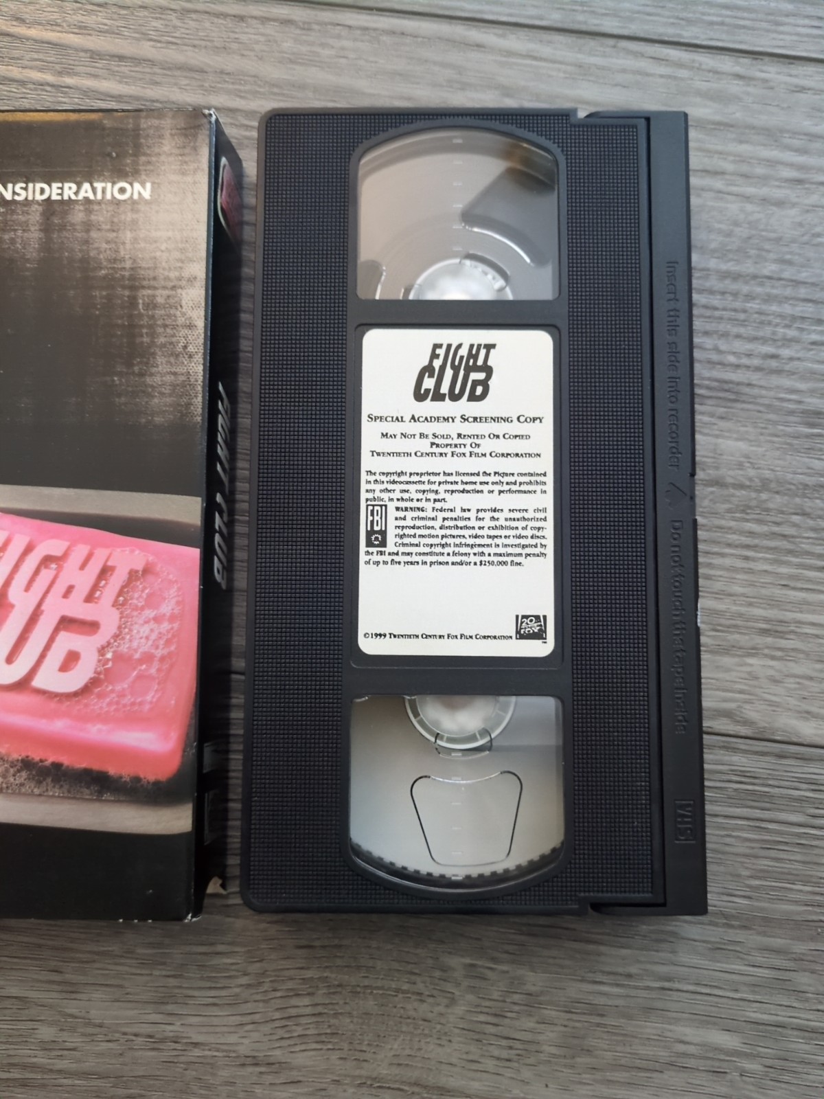 FIGHT CLUB VHS FYC 1999 Academy Screener David Fincher Brad Pitt TESTED