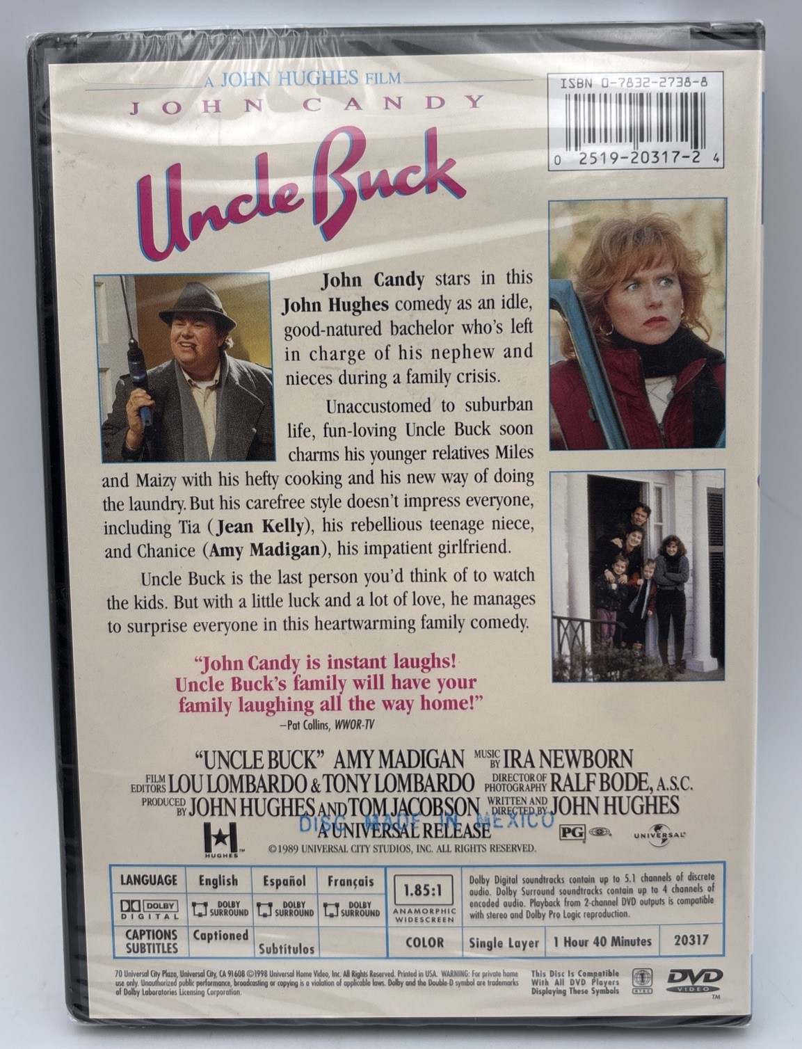 John Candy 4 Movie Lot- Planes Trains & Automobiles, Uncle Buck, Splash & 1 more
