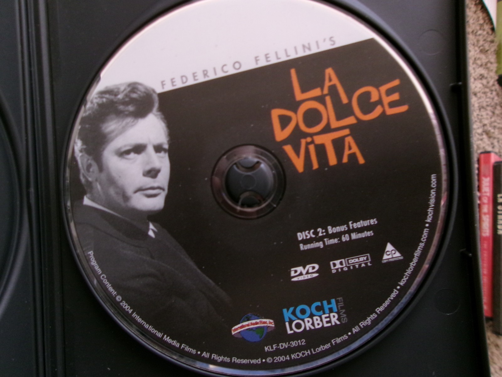 3 Fellini films: Amarcord, La Dolce Vita and La Strada, DVDs