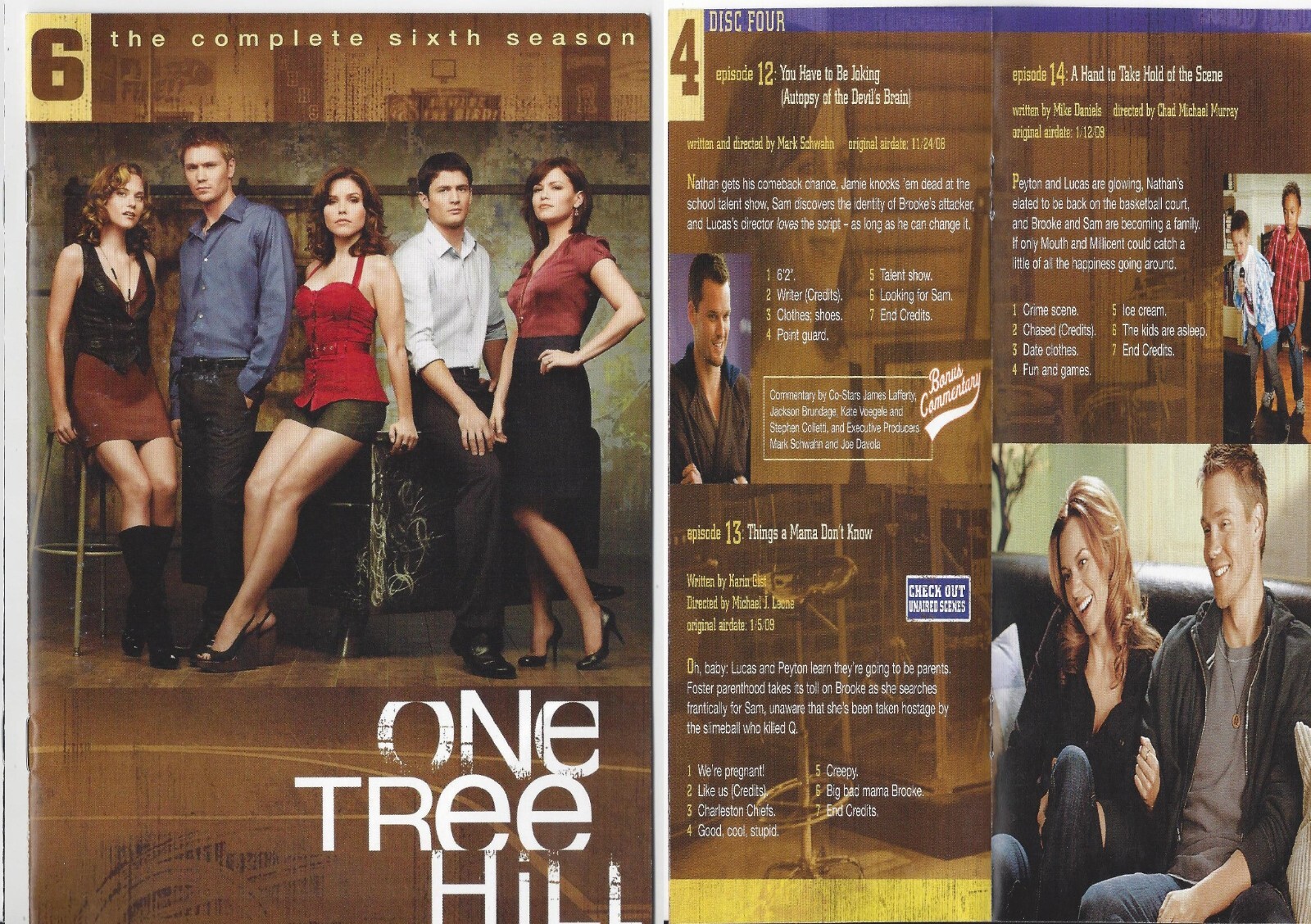 One Tree Hill Sixth Season 6 Episode Guide From DVD Set Great Shape!