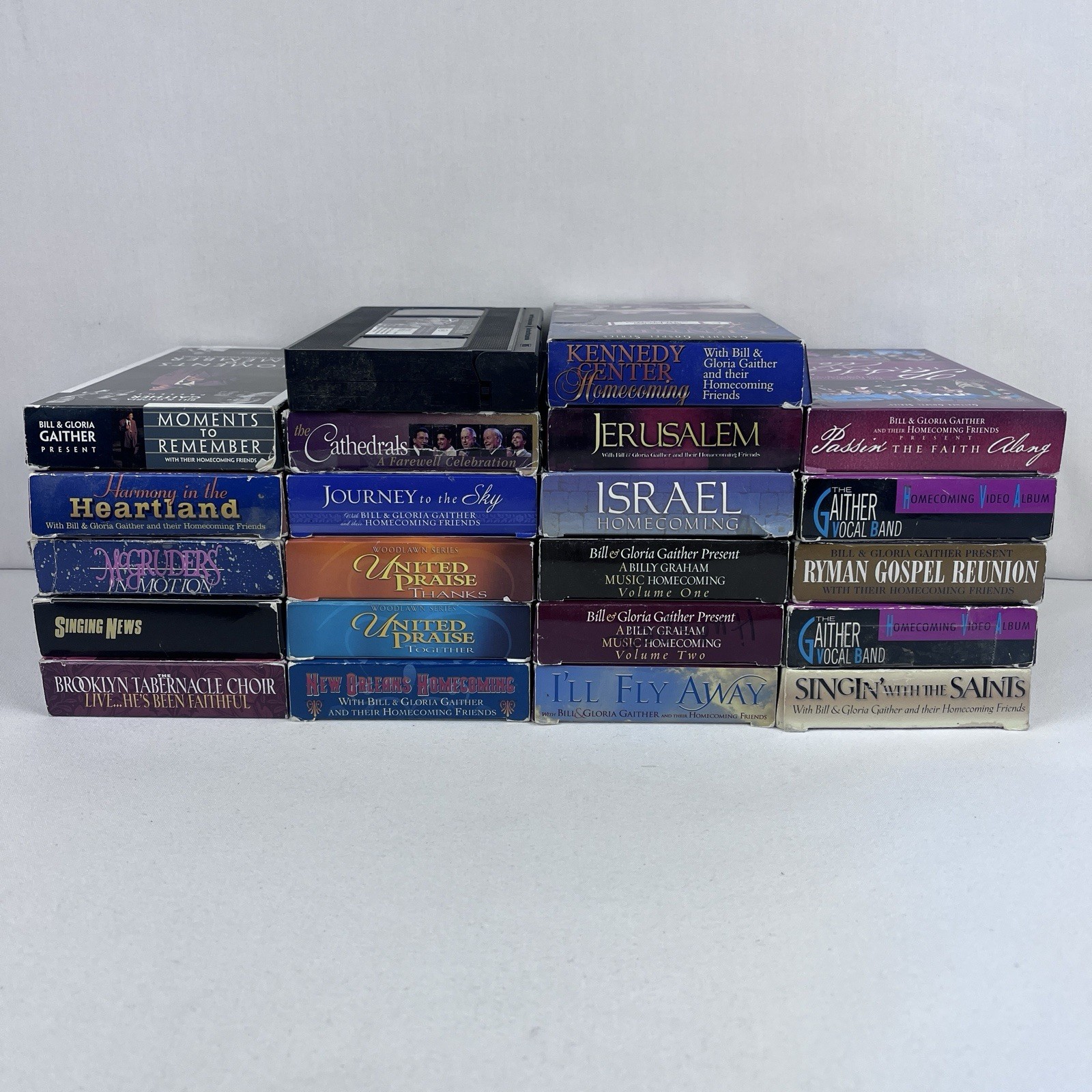 Misc. Southern Gospel VHS Movie Lot of 22 Religious Church Music Bundle Gaithers