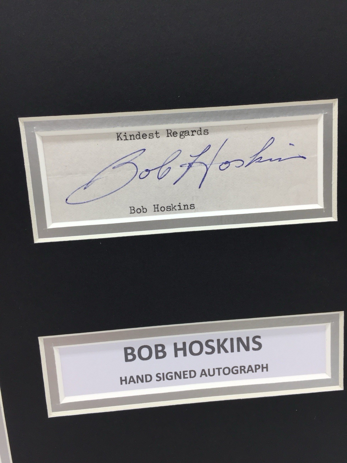 RARE Bob Hoskins Who Framed Roger Rabbit Signed Photo Display + COA AUTOGRAPH