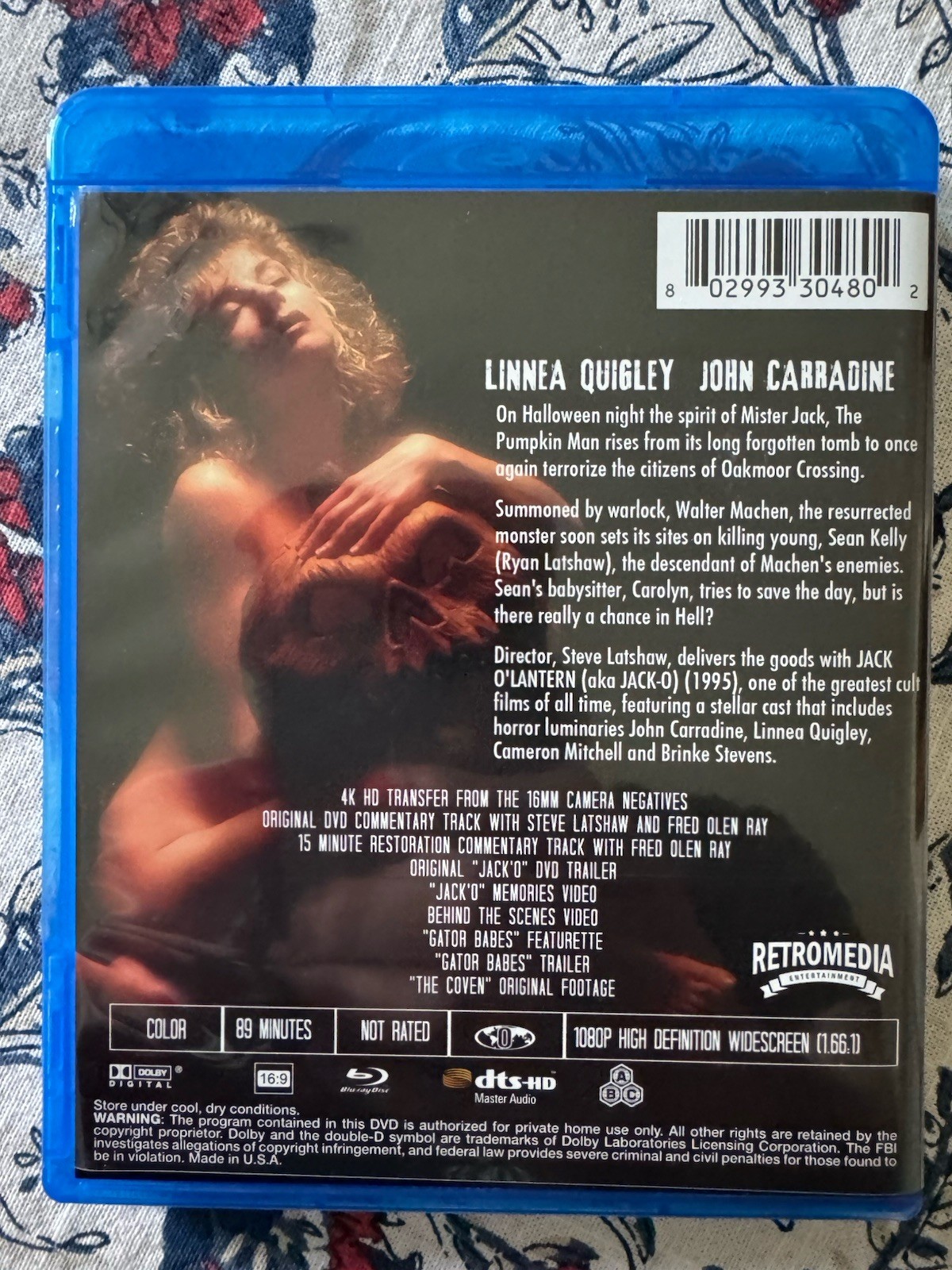 JACK-O w/Limited Ed SLIPCOVER Signed by LINNEA QUIGLEY (Blu-Ray) RETROMEDIA OOP