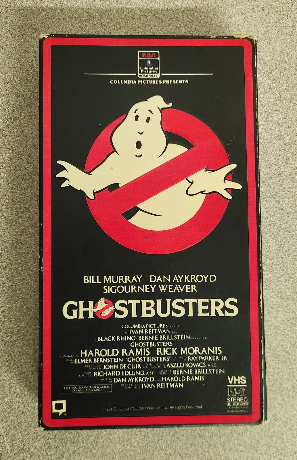 Ghostbusters VHS (1985) Rare Early RCA/Columbia Pictures Side-Loader Edition