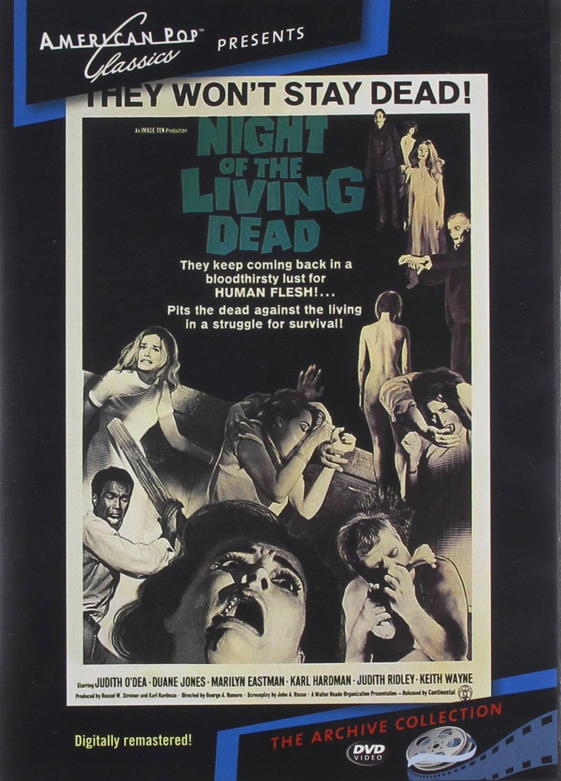 Night of the Living Dead (DVD) Karl Hardman Marilyn Eastman Duane Jones
