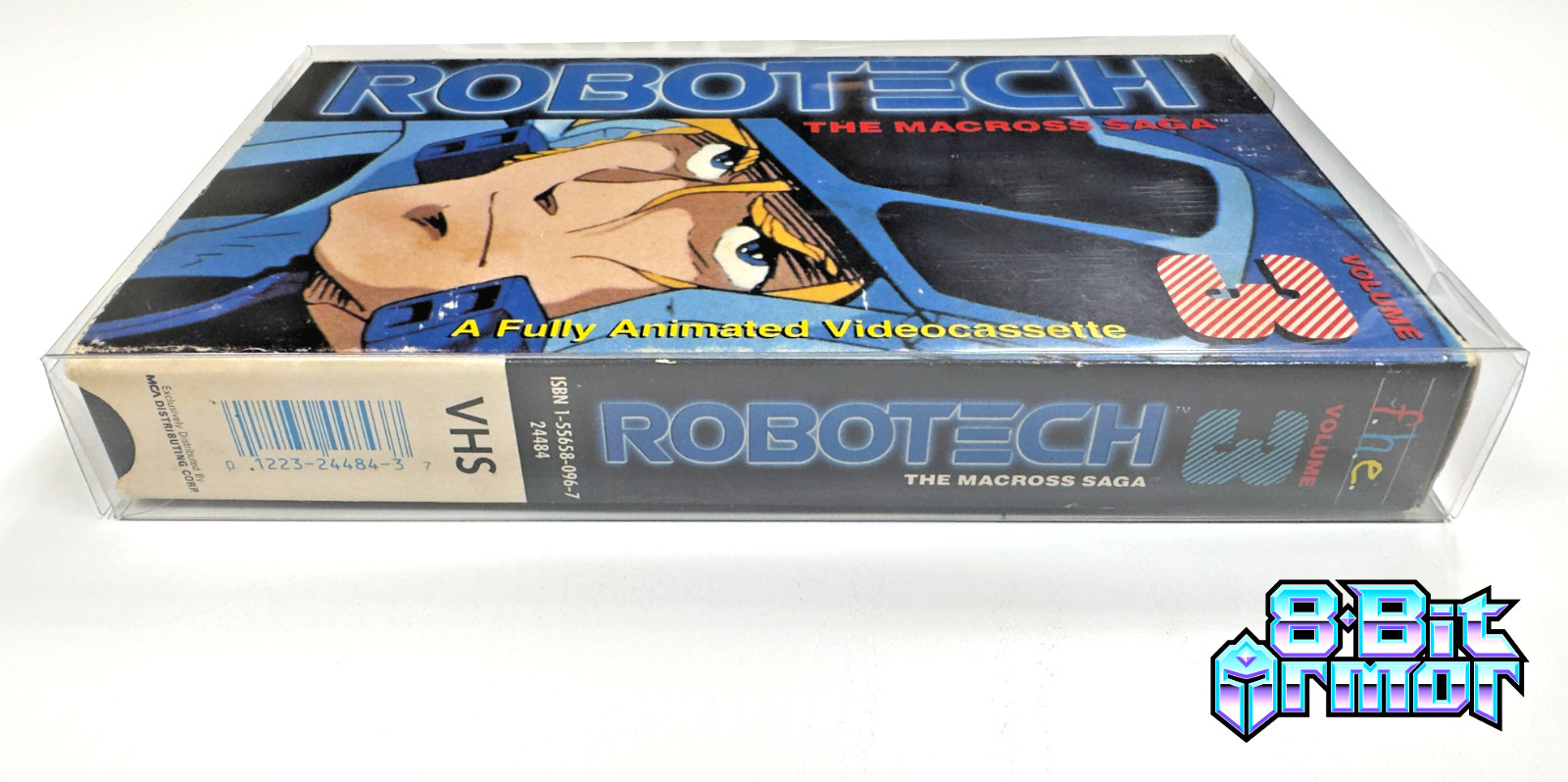 3 Standard VHS Cassette SIZE A Clear Plastic Box Sleeve Protectors Case Display