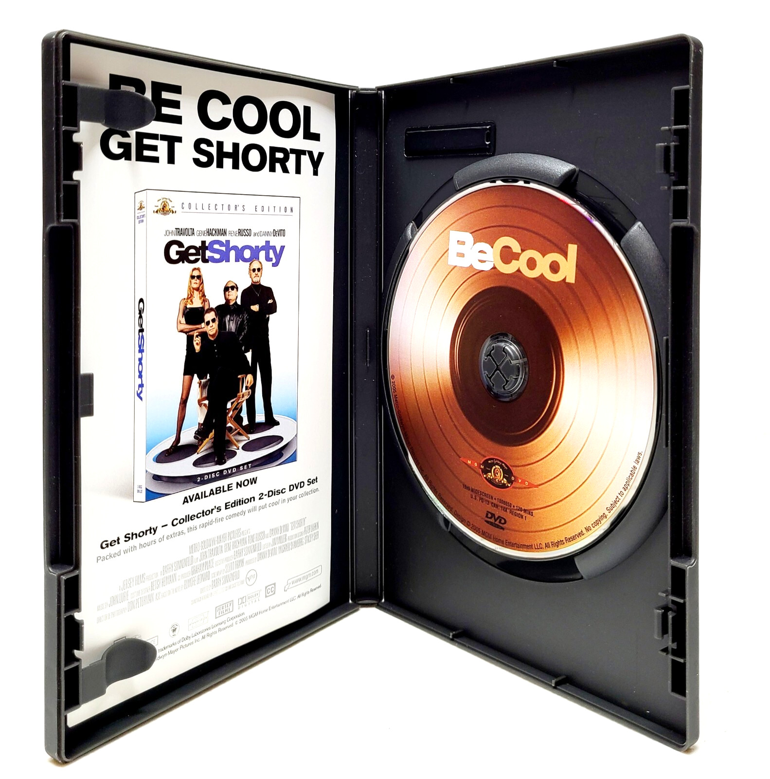 GET SHORTY & BE COOL DVD (Movie LOT OF 2) Widescreen John Travolta, Gene Hackman