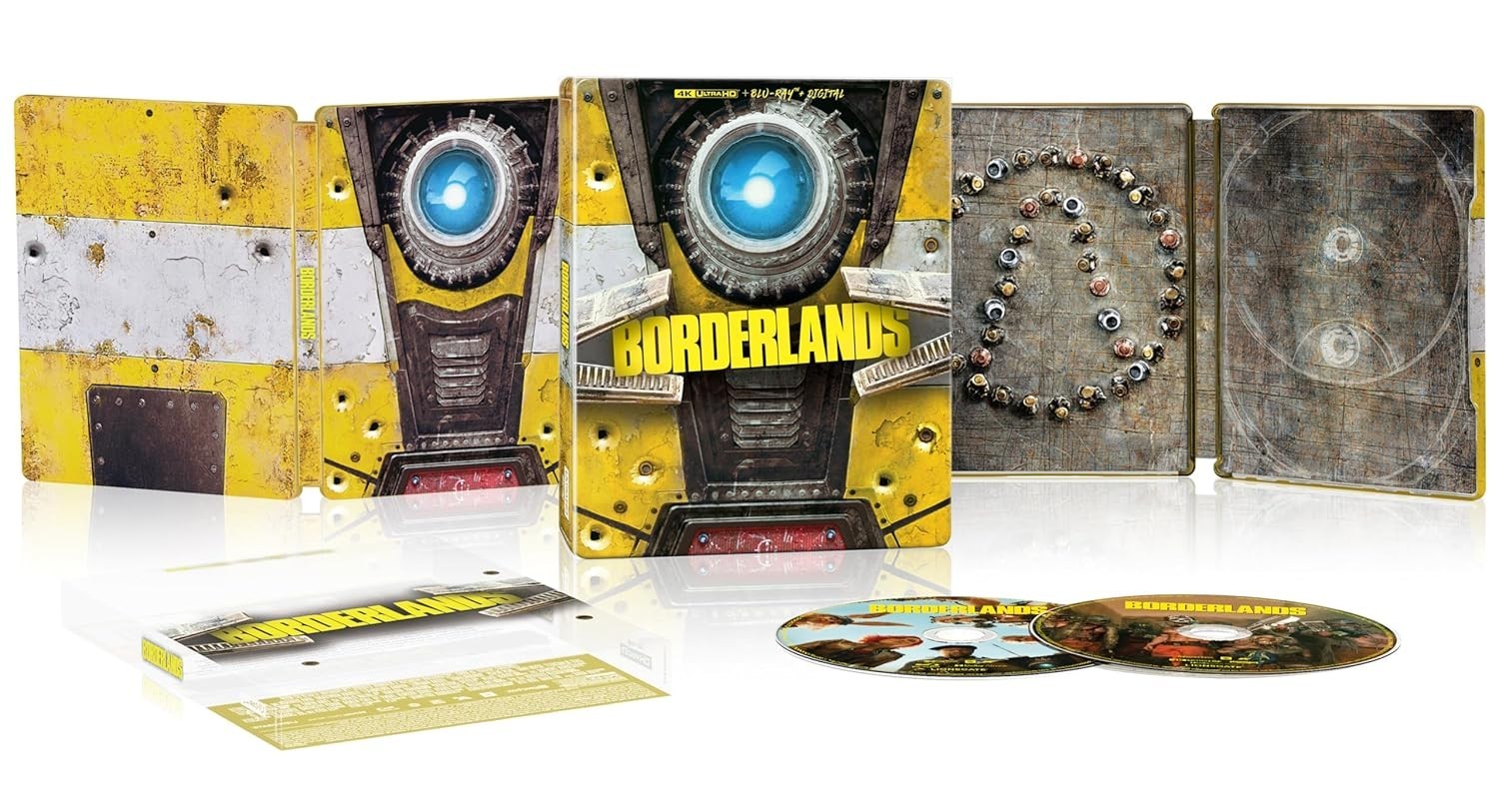 BORDERLANDS STEELBOOK 4K ULTRA HD + BLU-RAY + DIGITAL NEW! SEALED!