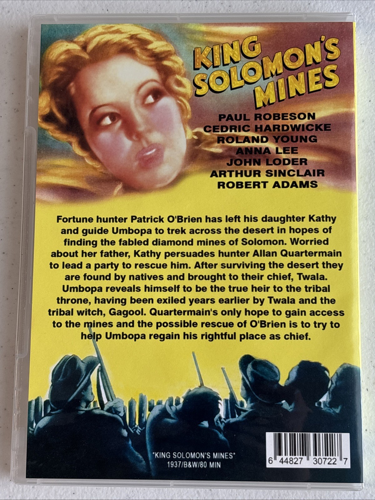 King Solomon’s Mines (DVD) 1937 B&W Classic starring Paul Robeson & Anna Lee!