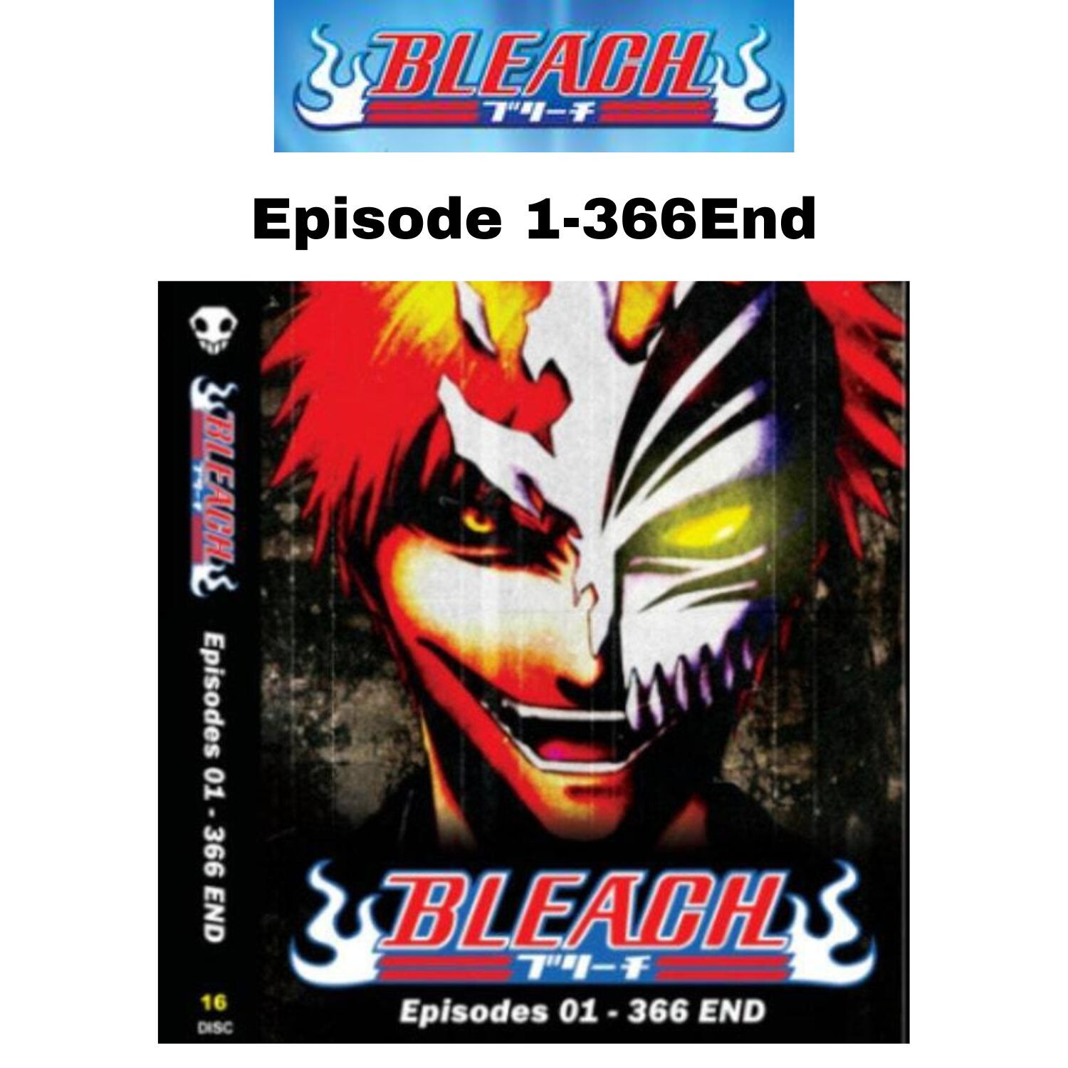 Dvd Bleach Anime Series English Dubbed Box Set Episode 1-366 End + 4 Movie