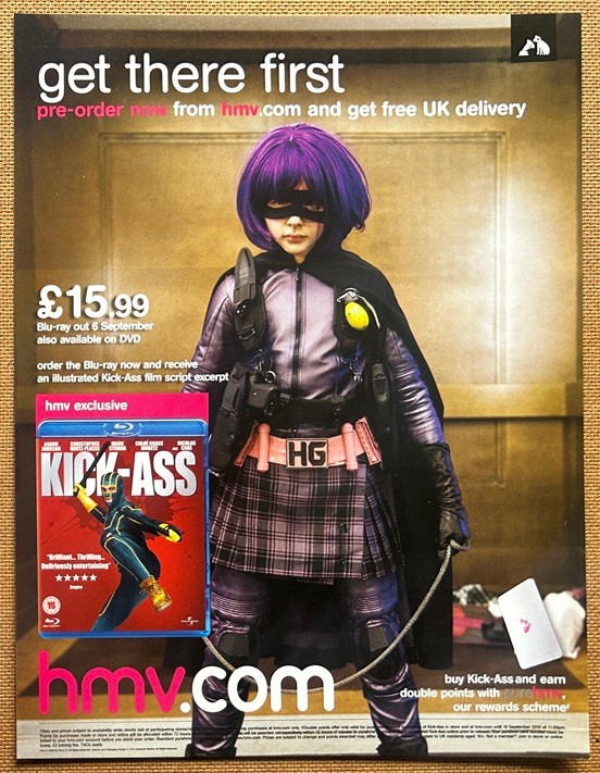 KICK-ASS – 2010 full page UK magazine ad CHLOE GRACE MORETZ MATTHEW VAUGHN
