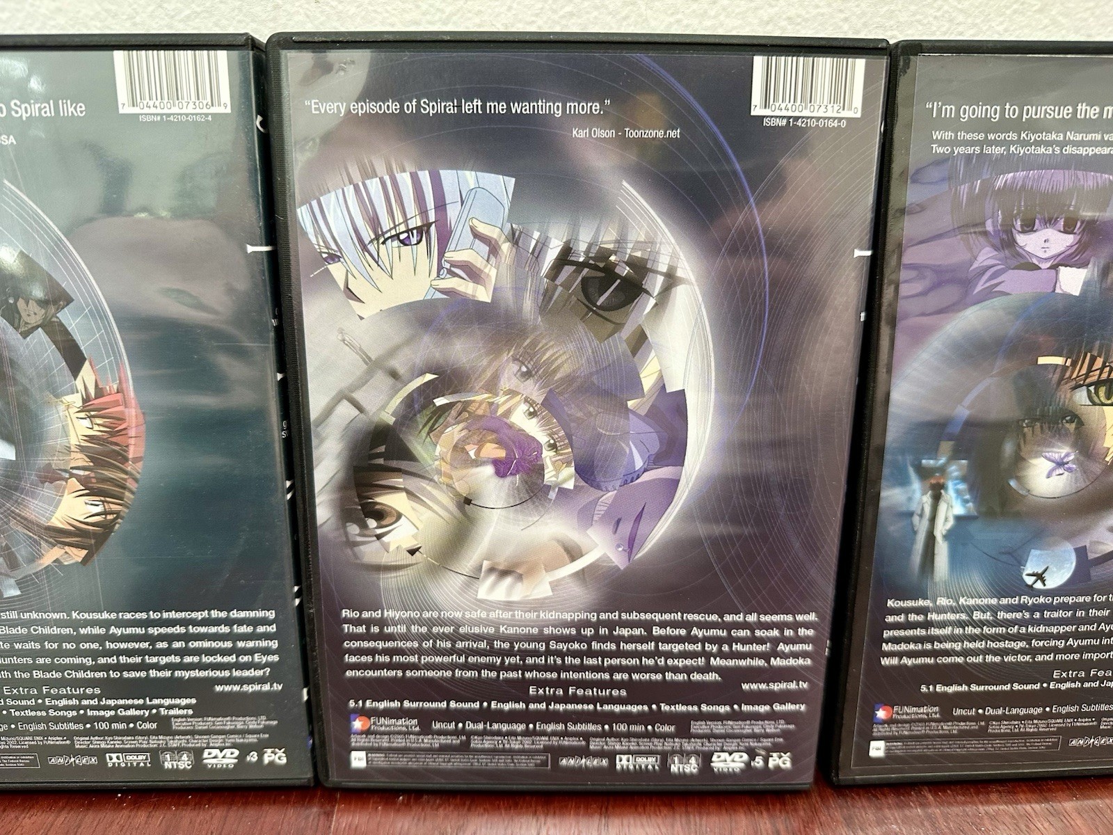 Spiral Anime DVD Lot Volumes 3,5, & 6 FUNimation Rare Anime DVD