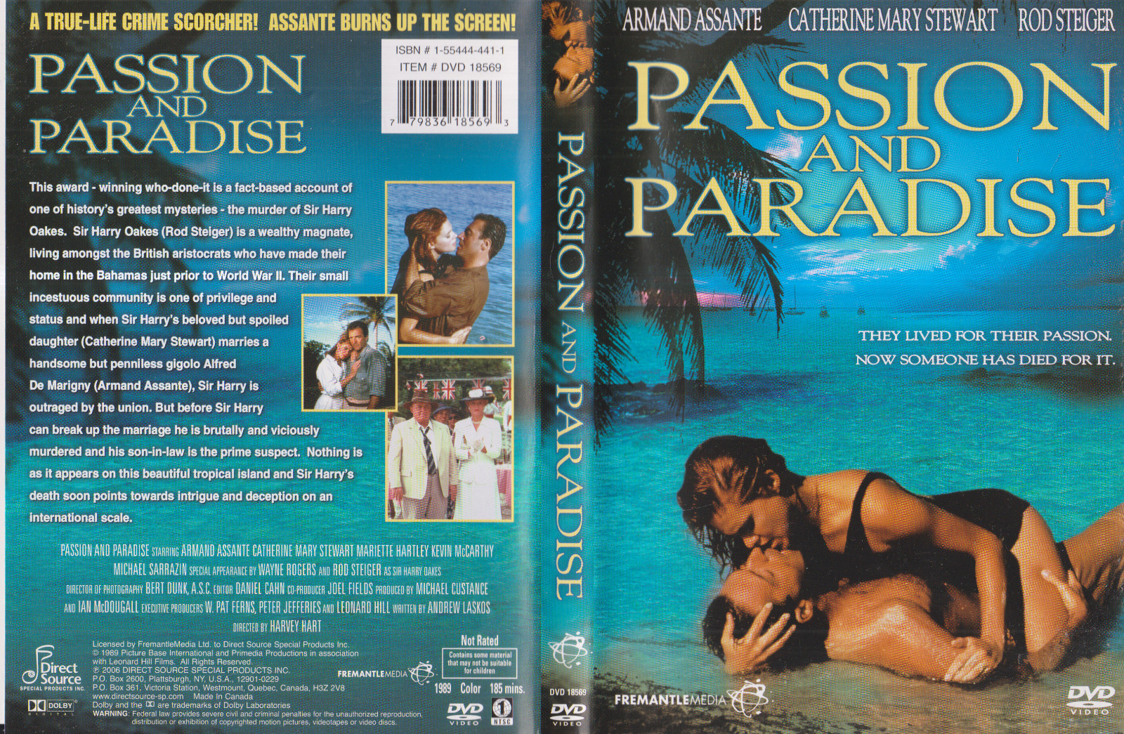 Passion and Paradise (DVD, 1989) Armand Assante W/Case Nice!