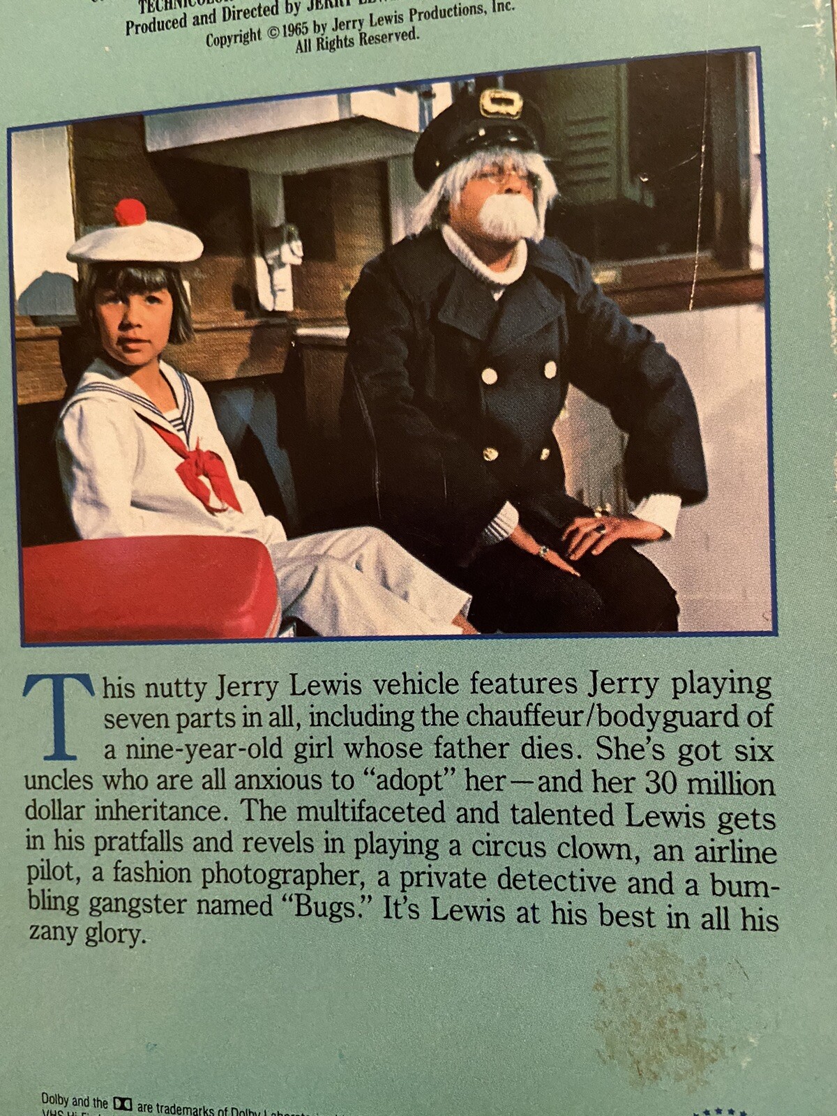 THE FAMILY JEWELS VHS~ JERRY LEWIS SEBASTIAN CAB0T