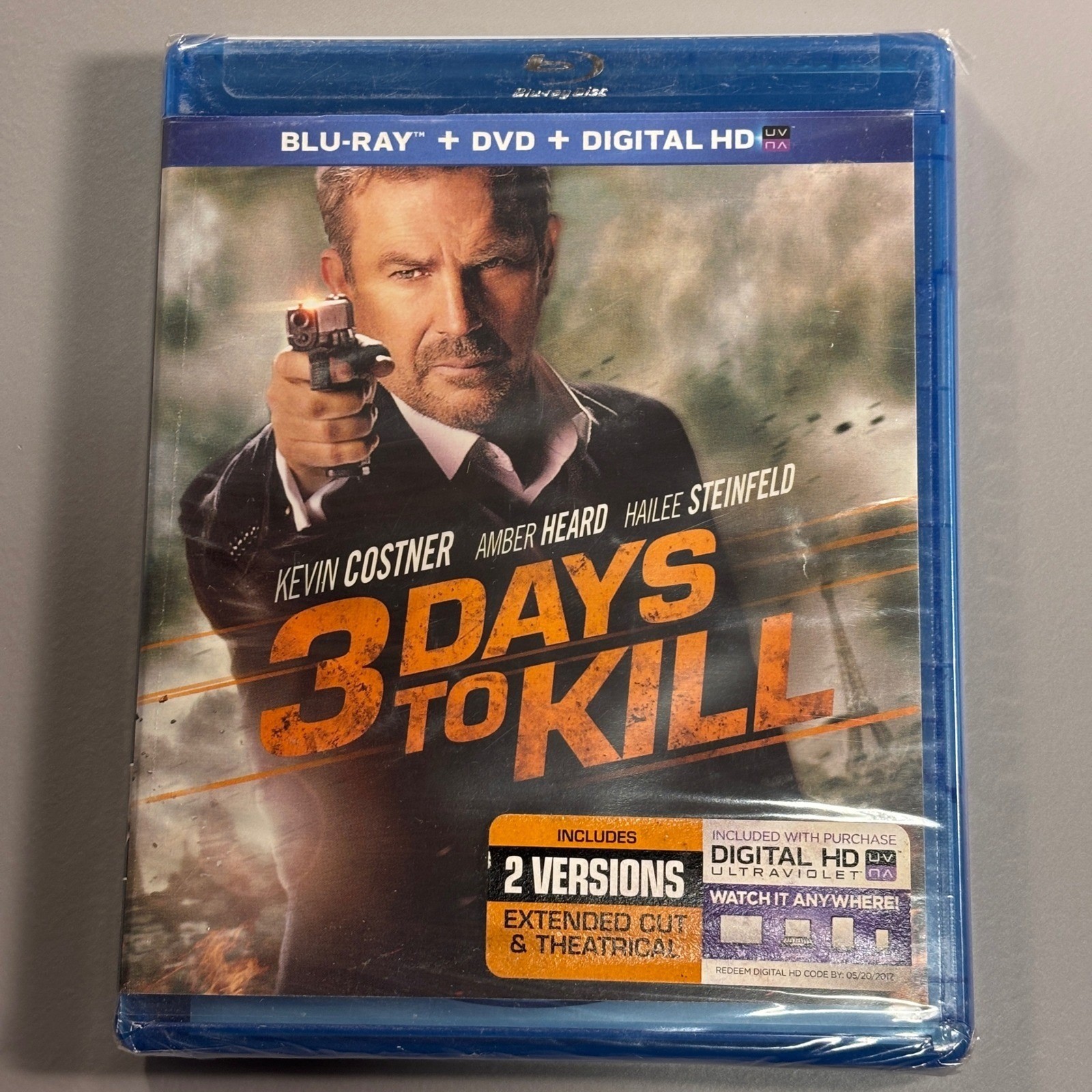 3 Days To Kill Blu-Ray DVD Digital HD Kevin Costner Action Movie