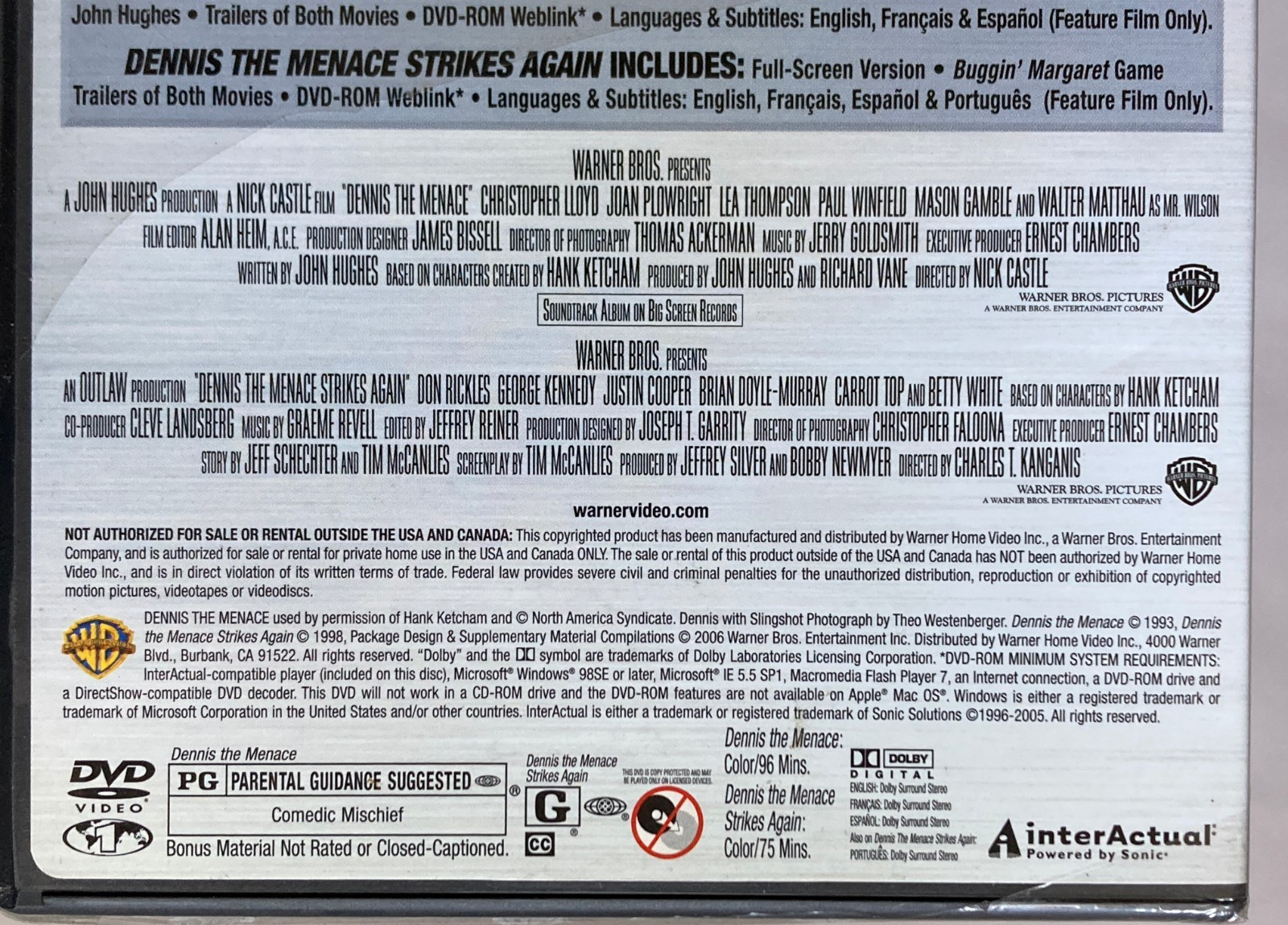 Dennis the Menace / Dennis the Menace Strikes Again DVD – NEW and SEALED