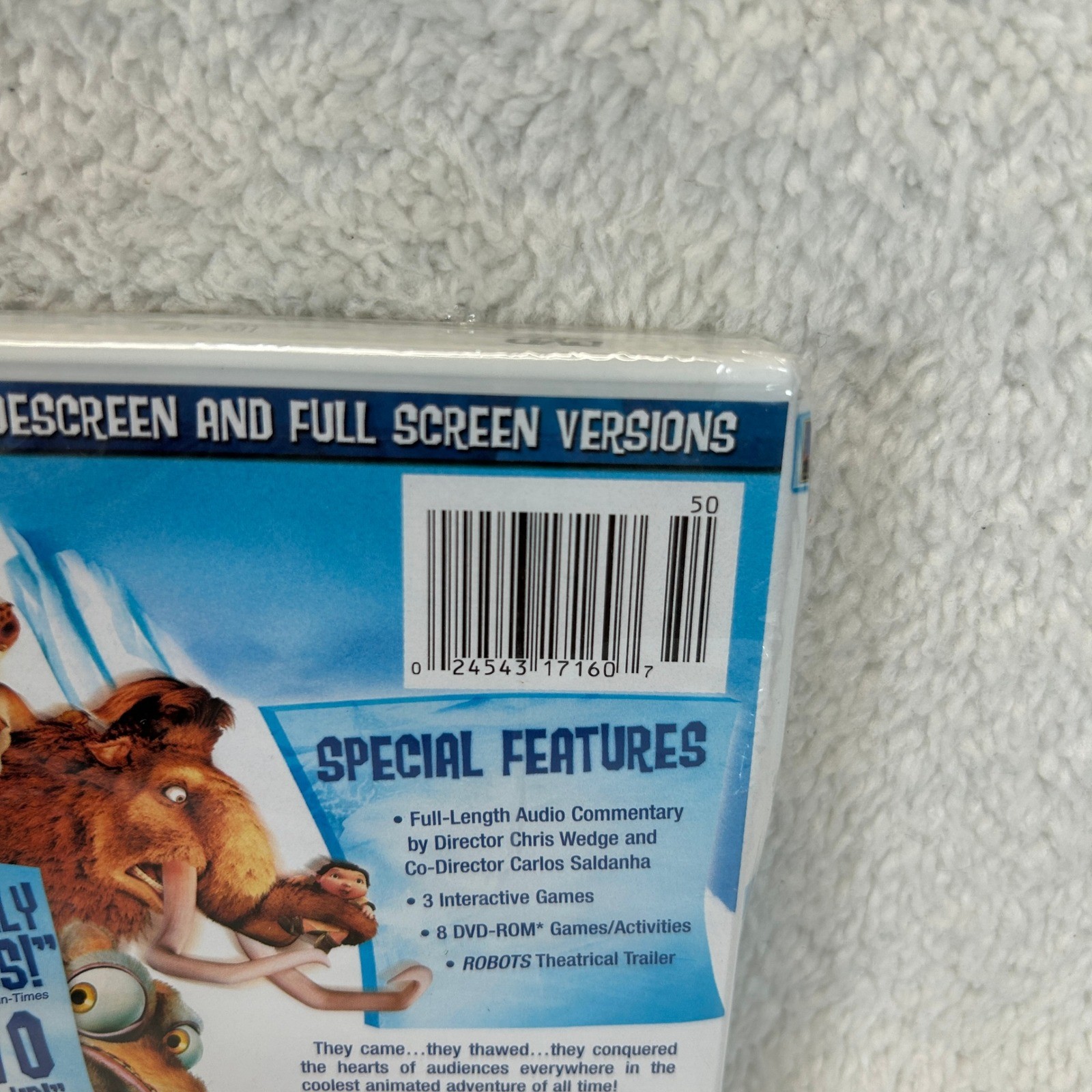 Ice Age DVD 2002 Widescreen Full Screen 20th Century Fox Blue Sky Studios