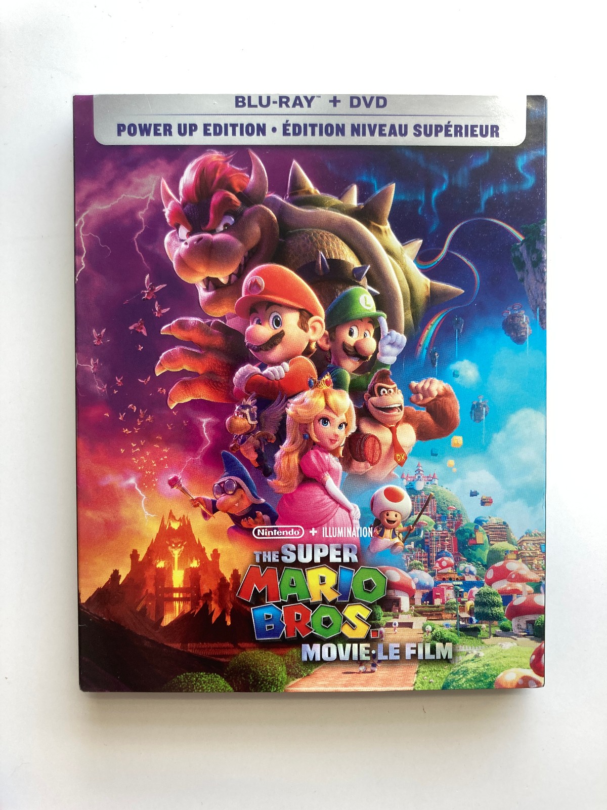 The Super Mario Bros Movie Blu-ray + DVD w/ Slipcover 2023 Power Up Edition NEW