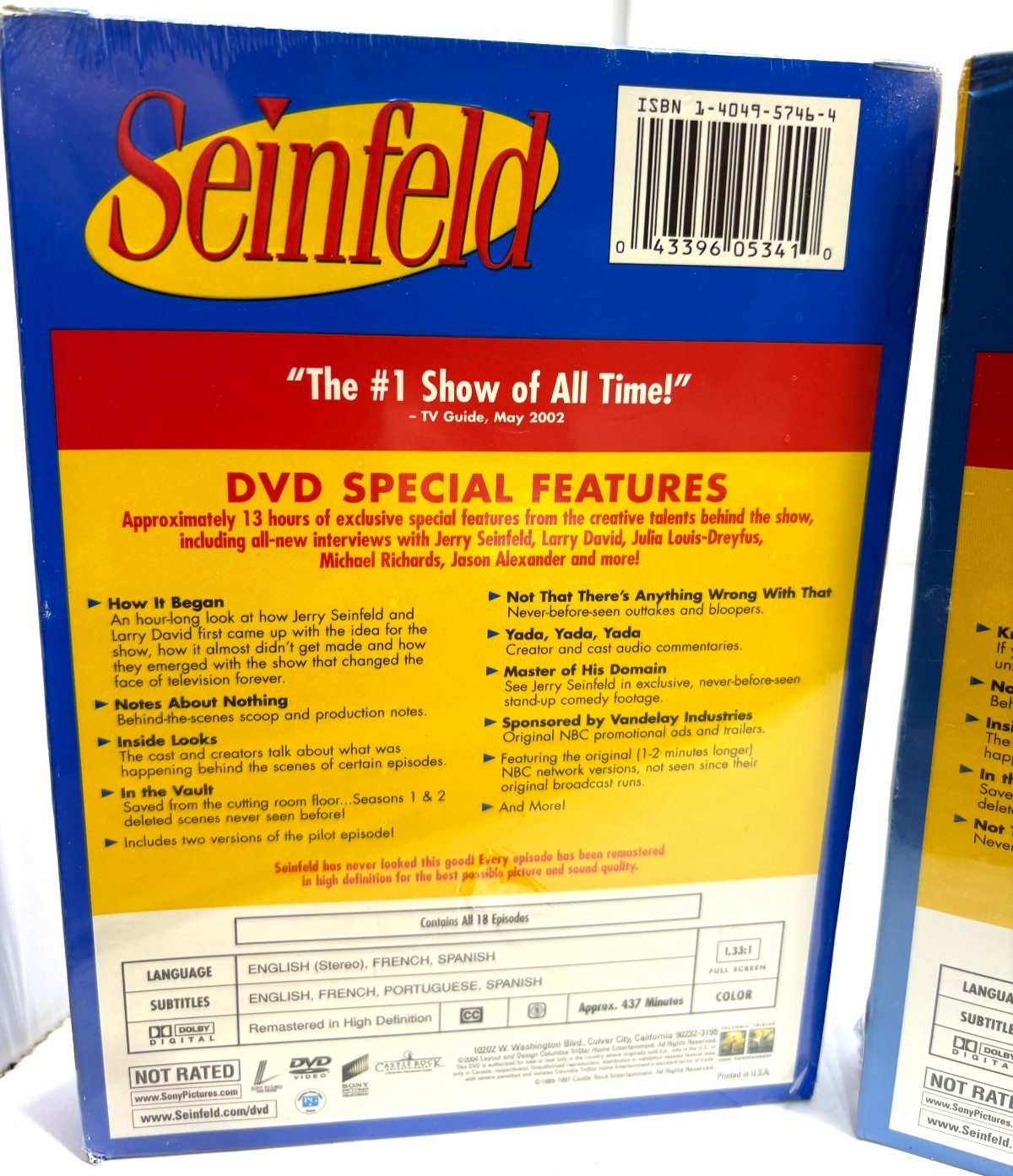 SEINFELD DVD SET SEASON 1&2,3,4 “NEW SEALED” WITH BONUS FEATURES!!