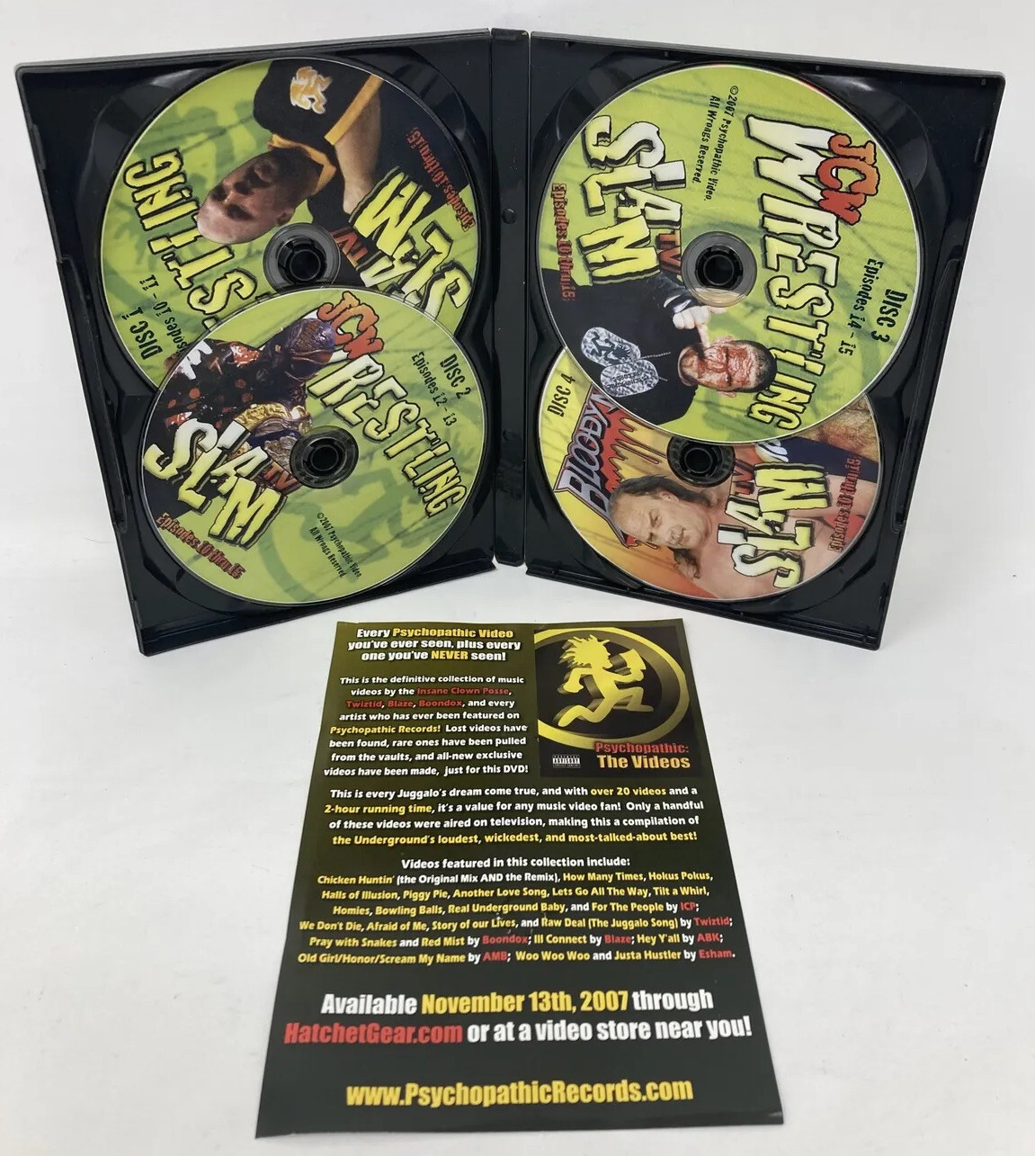 Lot of 6 Wrestling WWE DVDs ICP Bloodymania TV Slam Andre the Giant Ric Flair ++