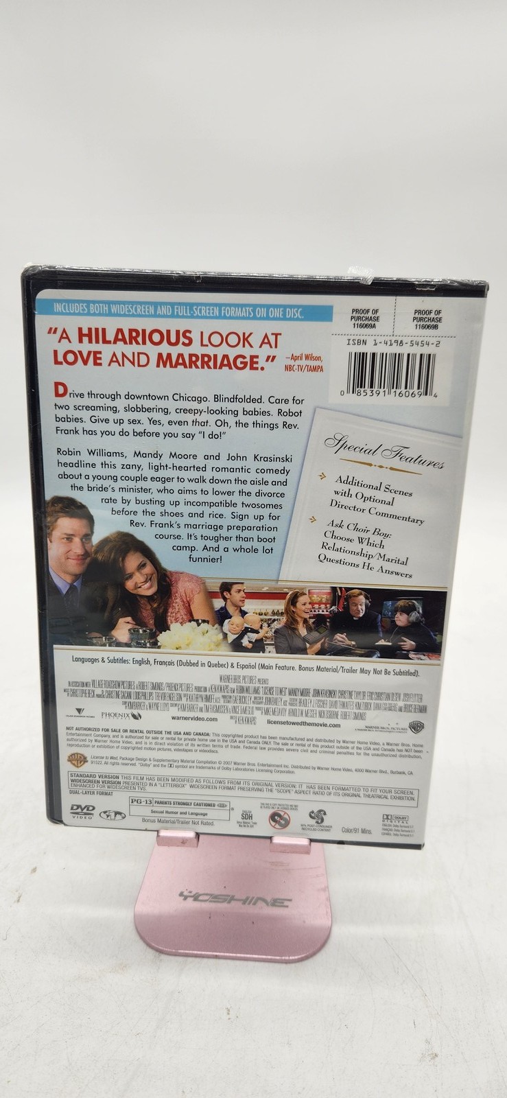 License To Wed (DVD, 2007) Robin Williams, Mandy Moore, John Krasinski Romantic