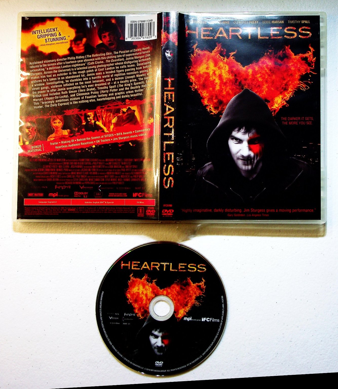 Heartless DVD 2010 Jim Sturgess Philip Ridley Horror IFC Films