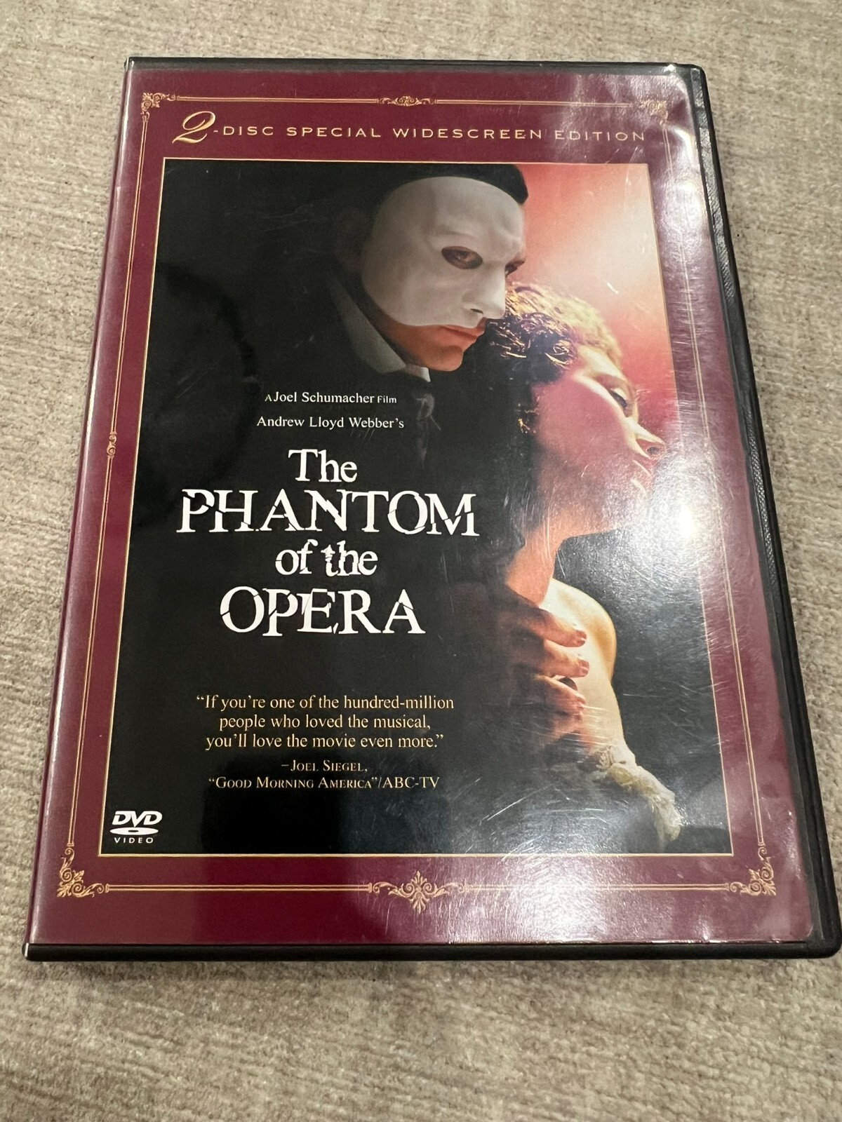 The Phantom of the Opera Emmy Rossum Patrick Wilson Gerard Butler – 2-Disc DVD