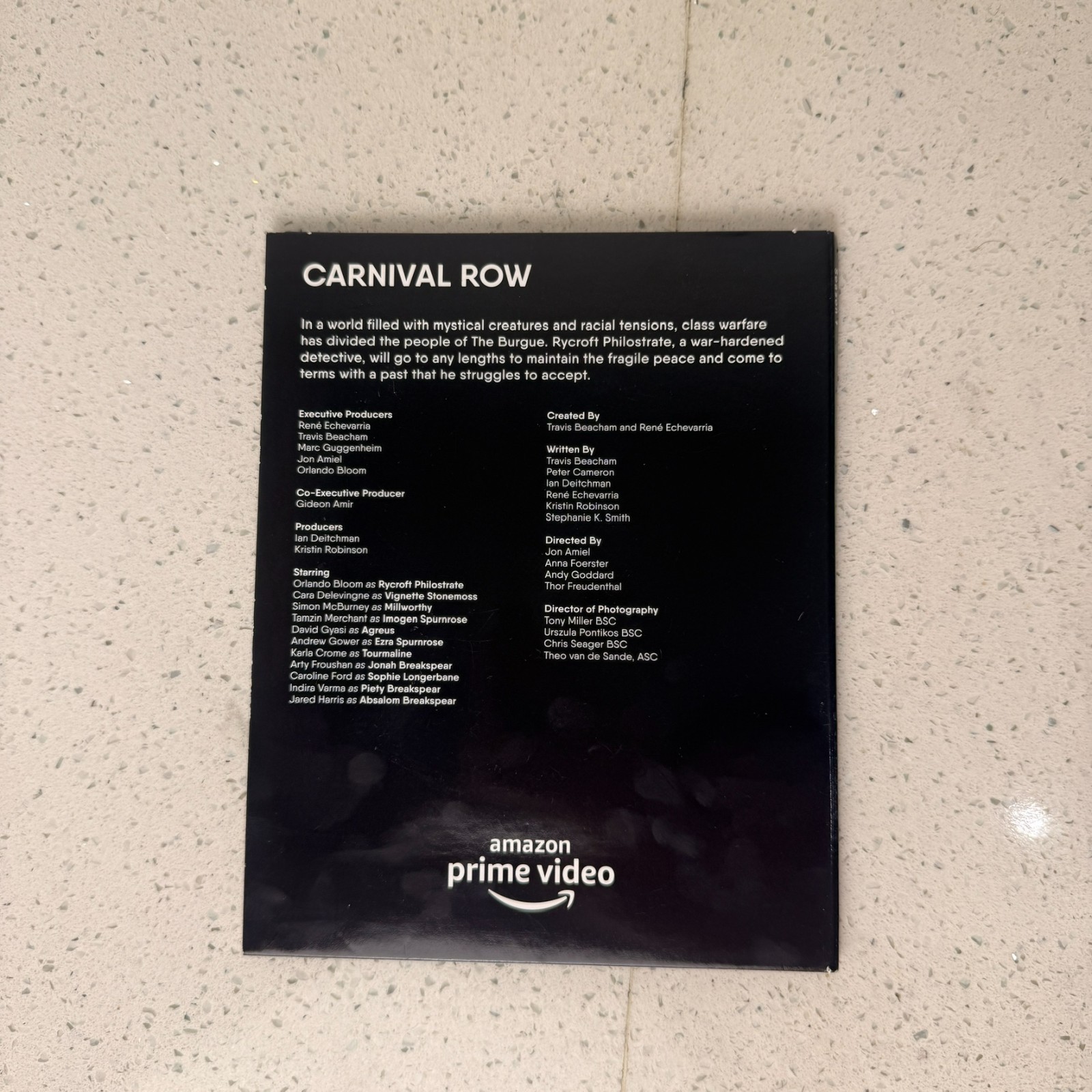 Carnival Row Complete Season 1 2019 2 DVDs Amazon FYC Screener Orlando Bloom