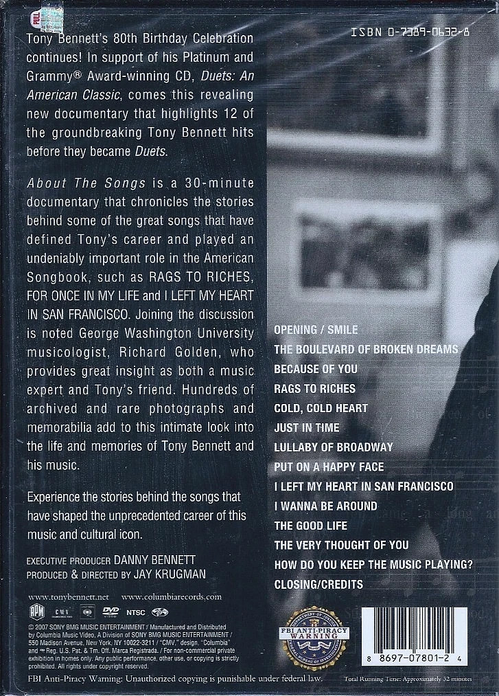 Tony Bennett: An American Classic – About the Songs (DVD) +TONY BENNETT CD NEW