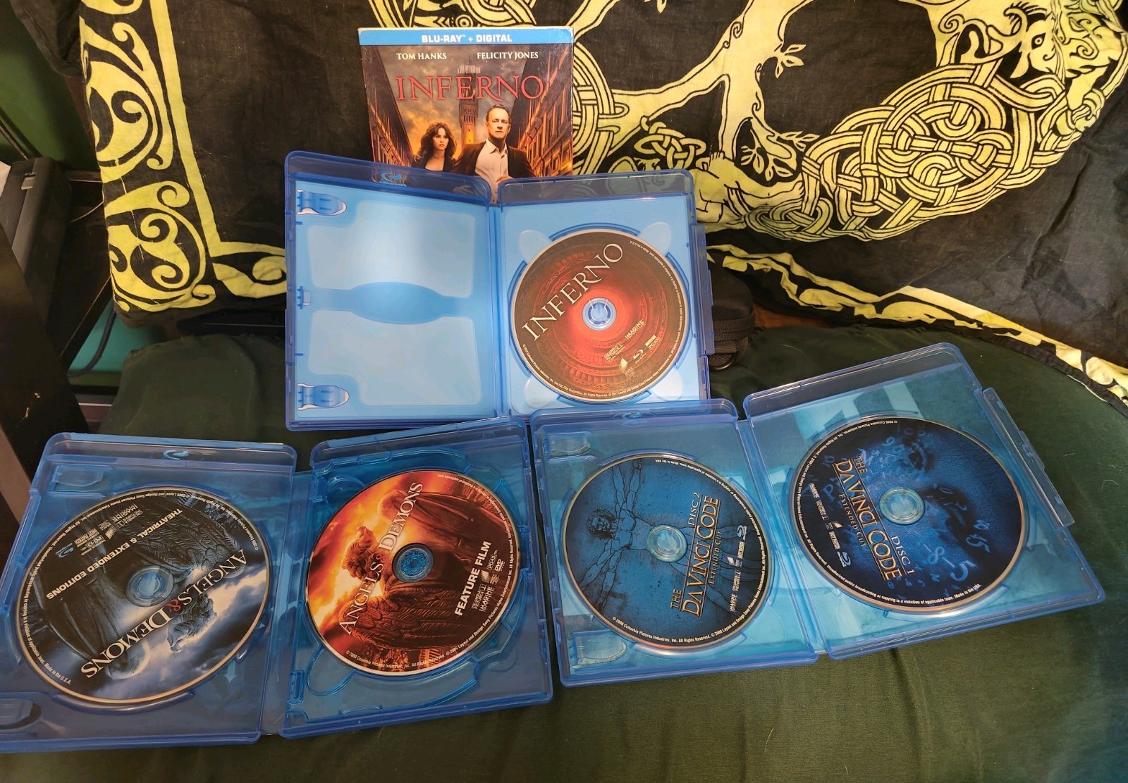 Robert Langdon Trilogy Blu-ray Tom Hanks, Extended Cut, Two-Disc Set, Franchise