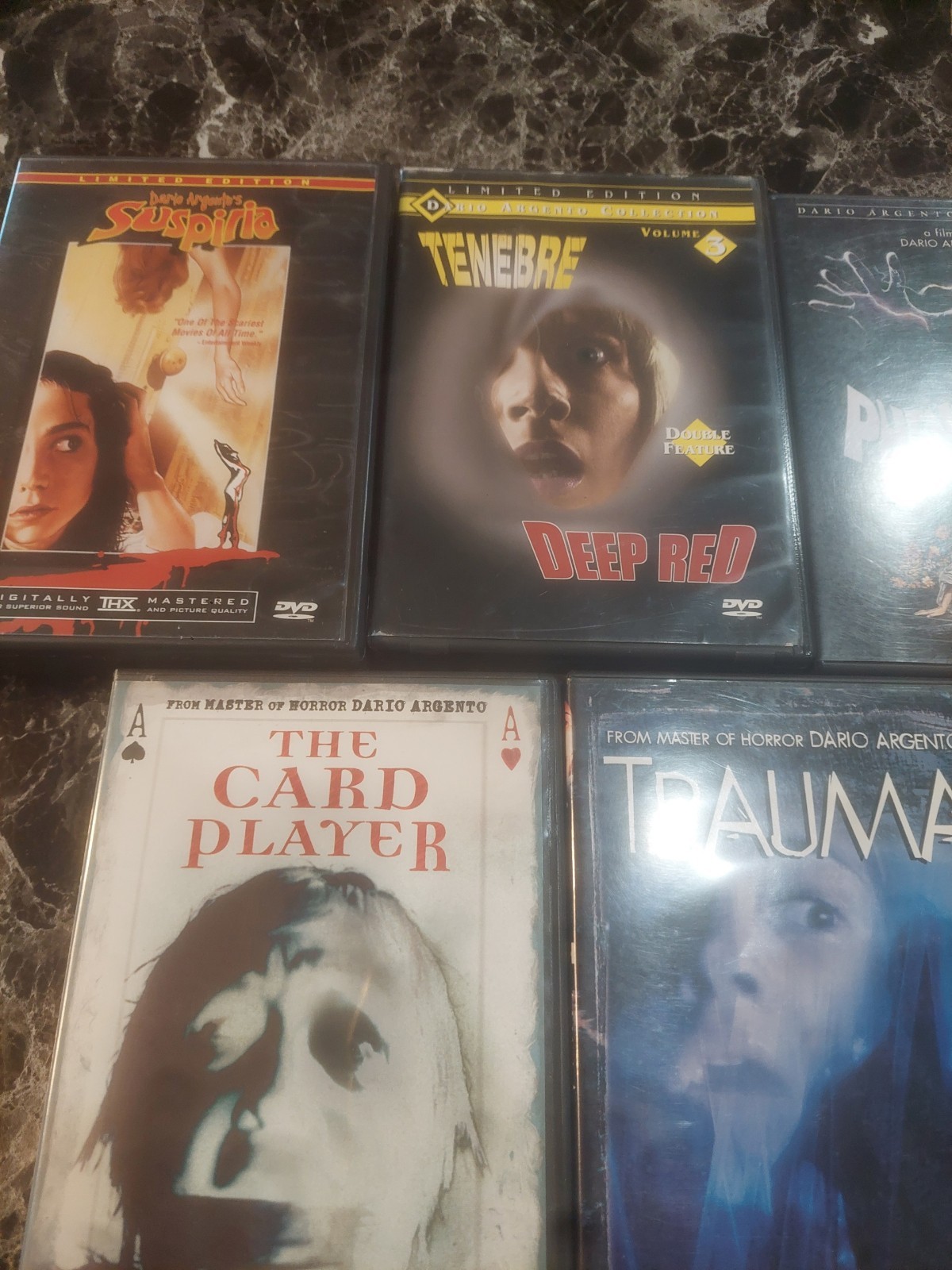 Dario Argento Movies Lot of 6 Anchor Bay DVD’s Good Condition